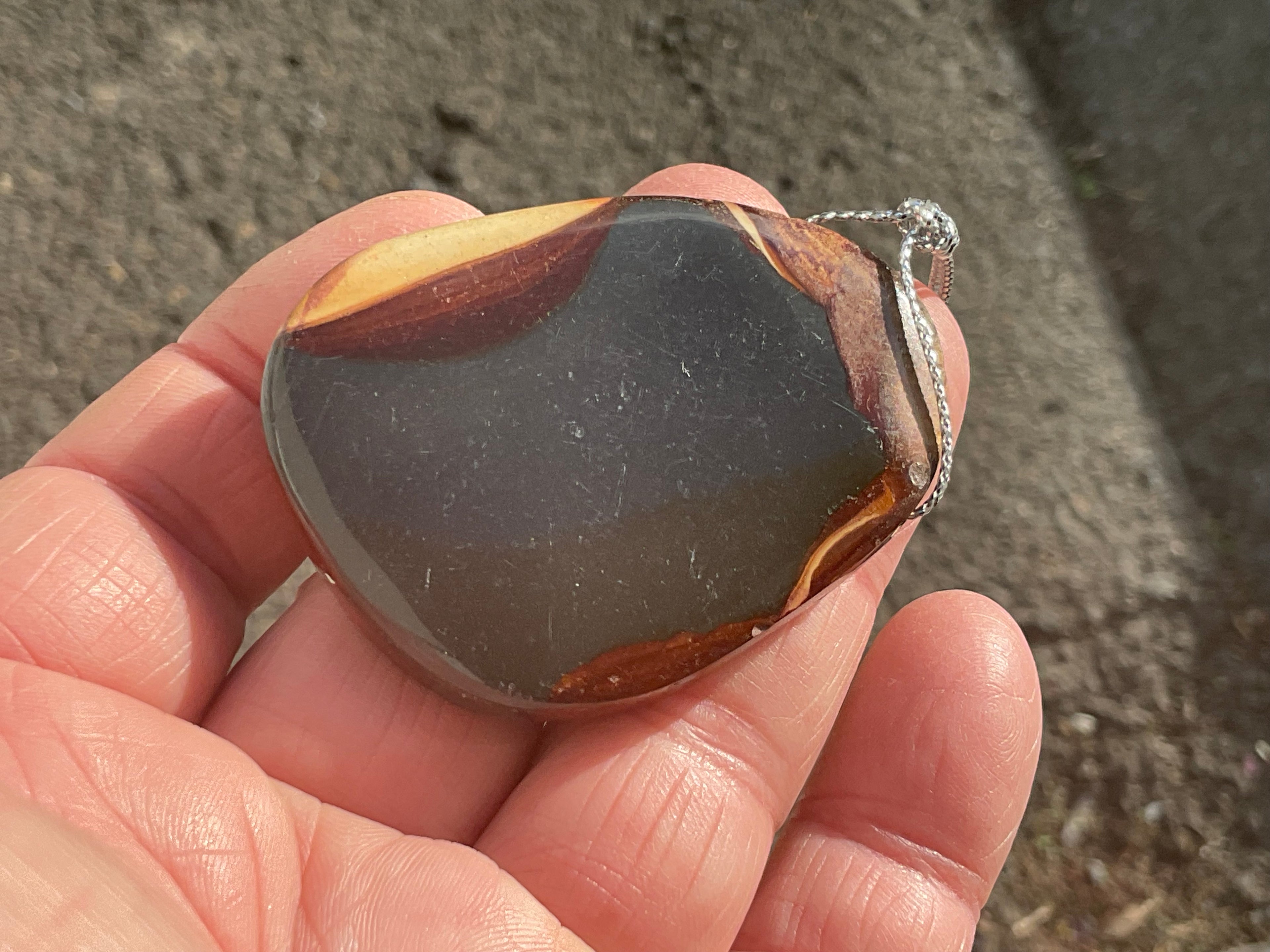 32g Polychrome Jasper Large Drilled Pendant 2B