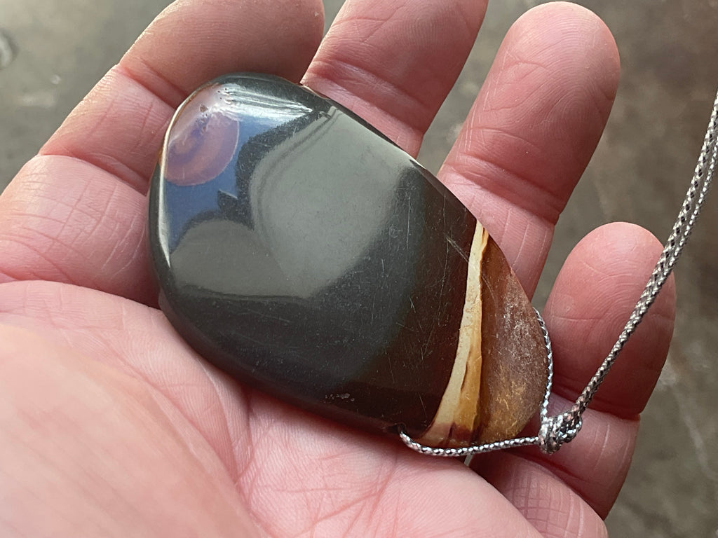 30g Polychrome Jasper Large Drilled Pendant 2C