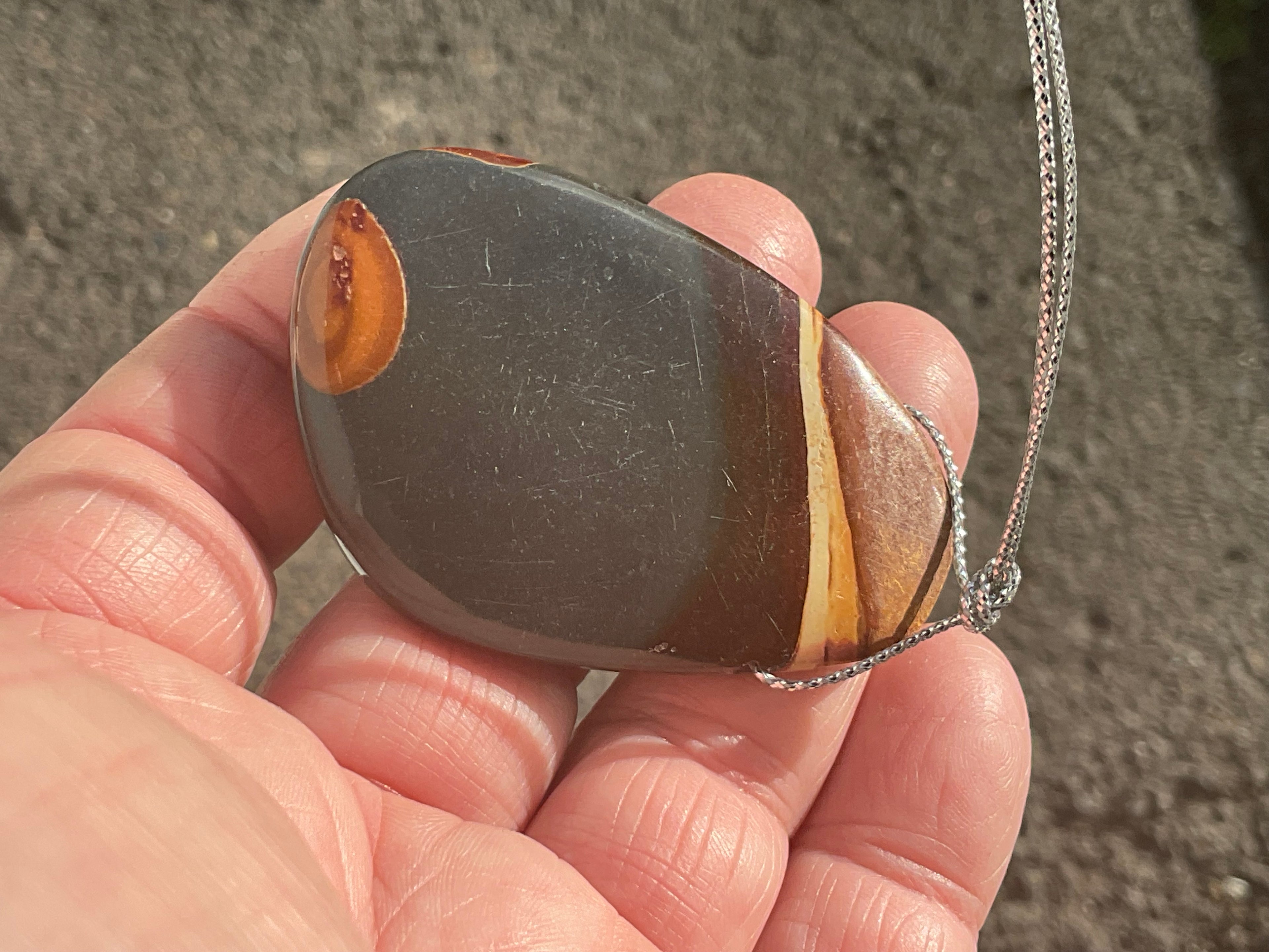 30g Polychrome Jasper Large Drilled Pendant 2C