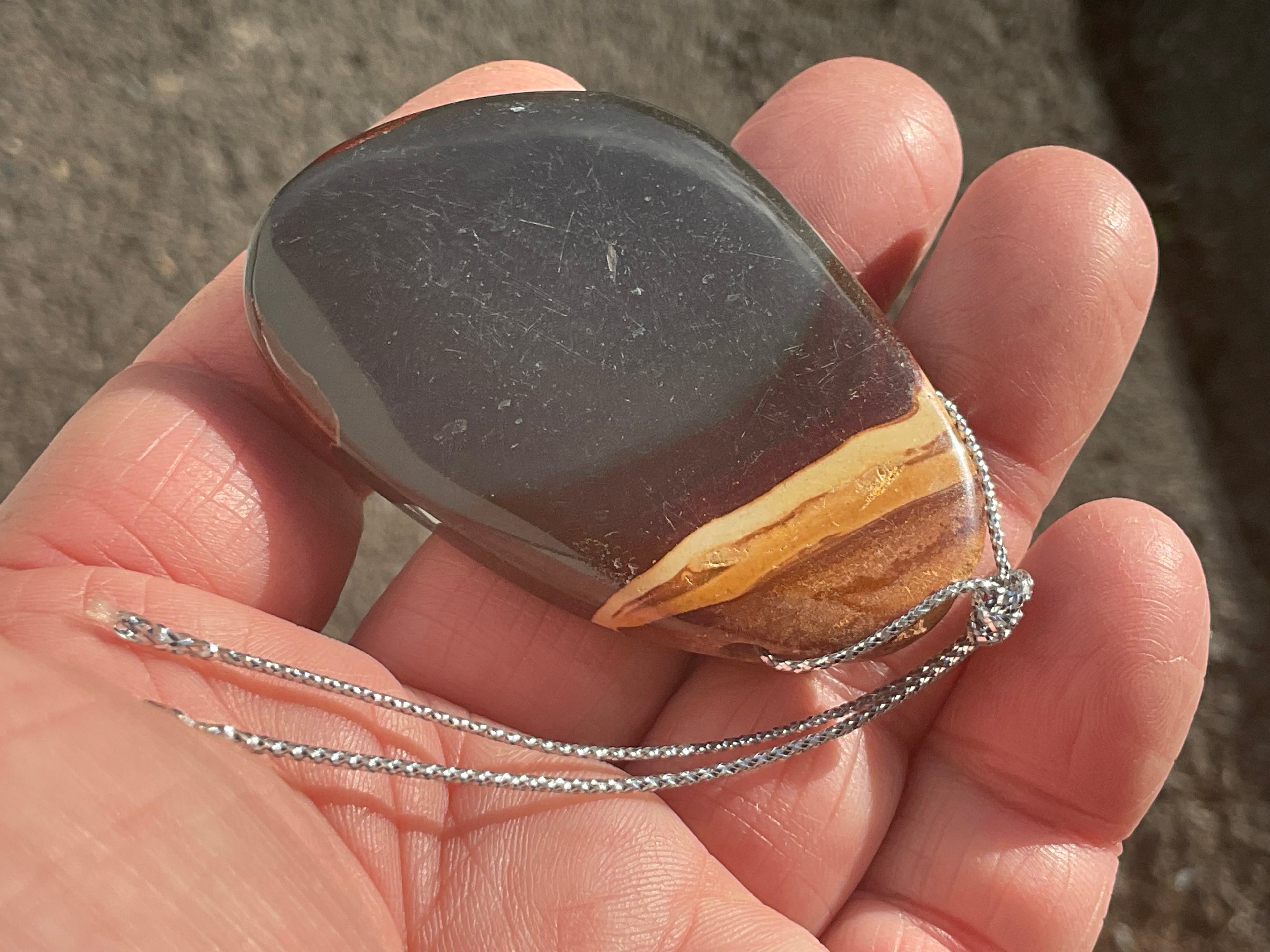 30g Polychrome Jasper Large Drilled Pendant 2C
