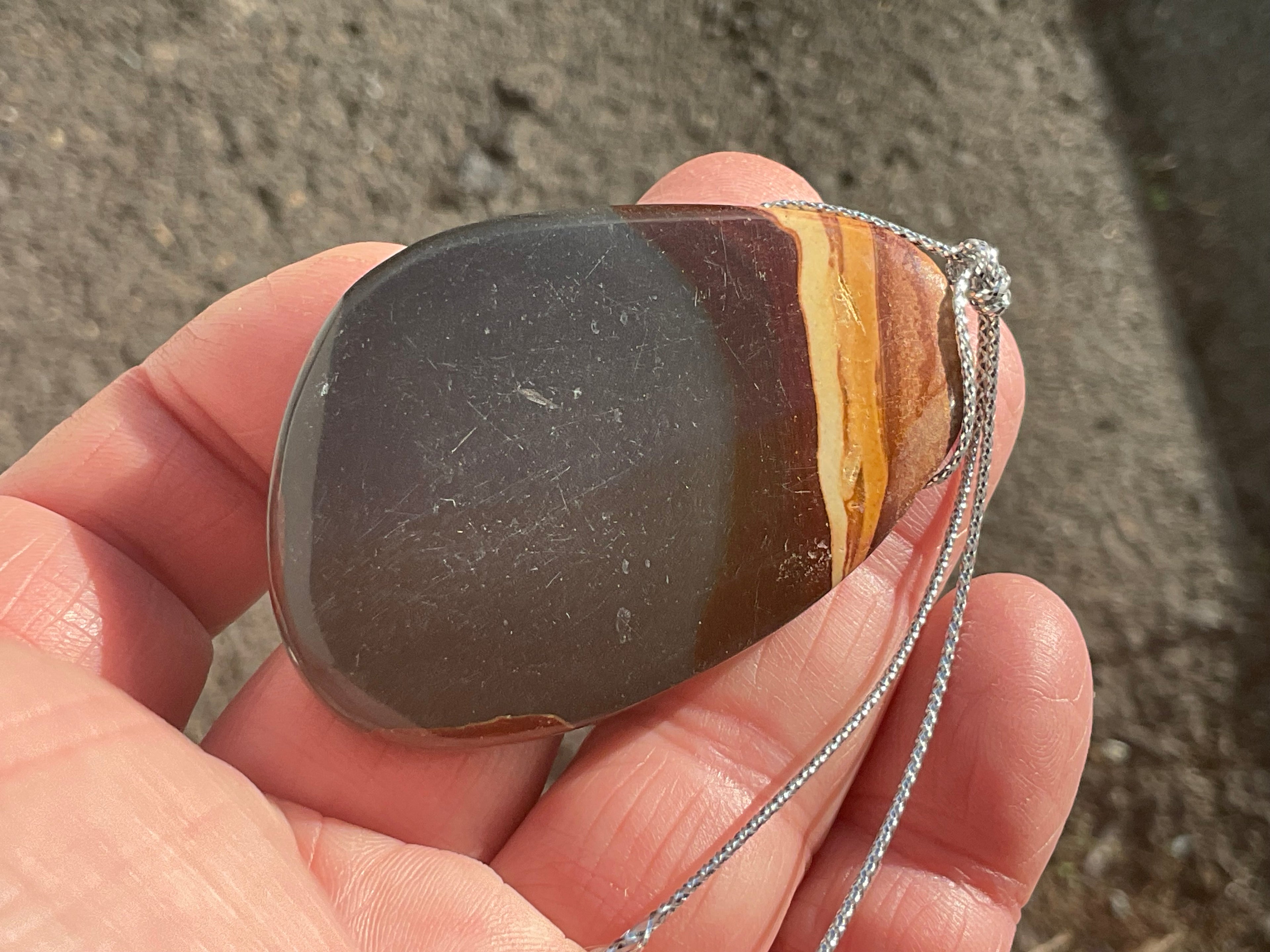 30g Polychrome Jasper Large Drilled Pendant 2C