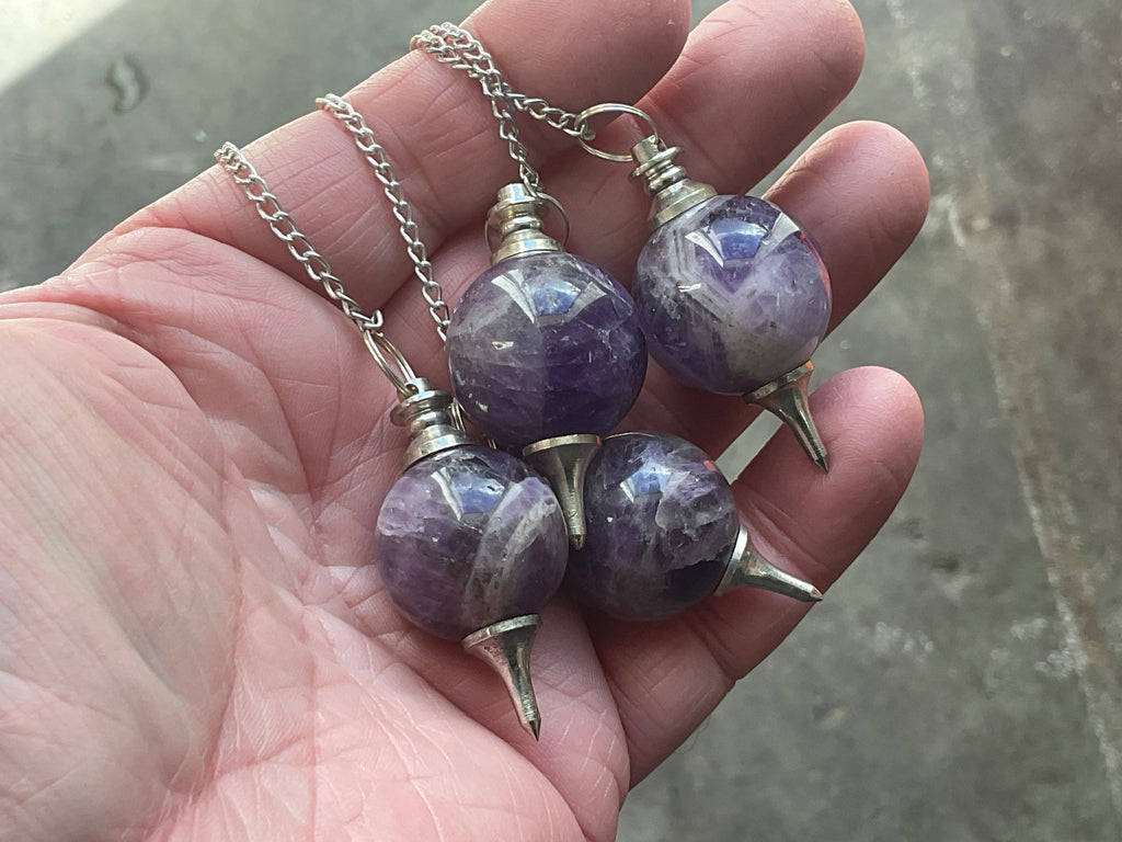 Round Amethyst Pendulum