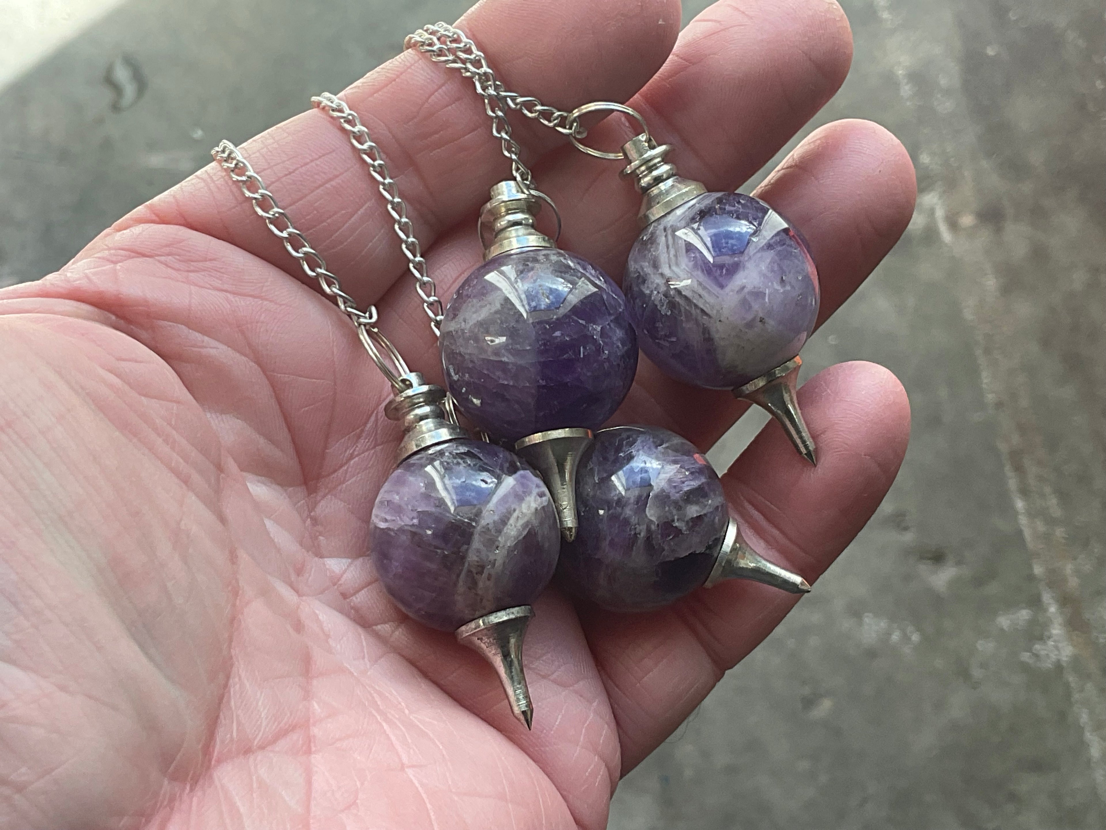 Round Amethyst Pendulum