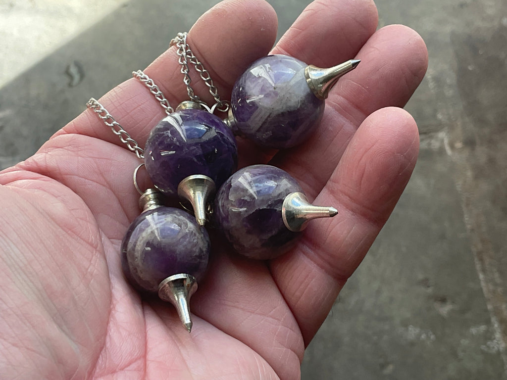 Round Amethyst Pendulum