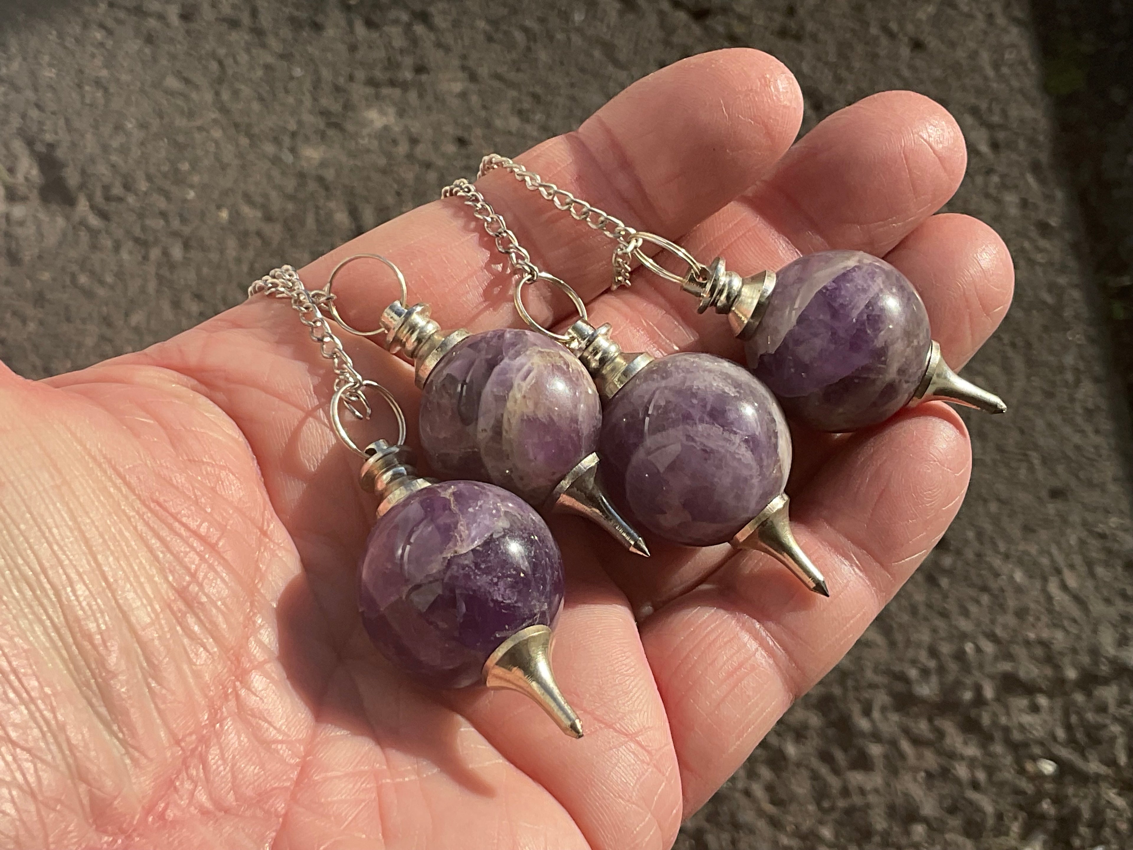 Round Amethyst Pendulum