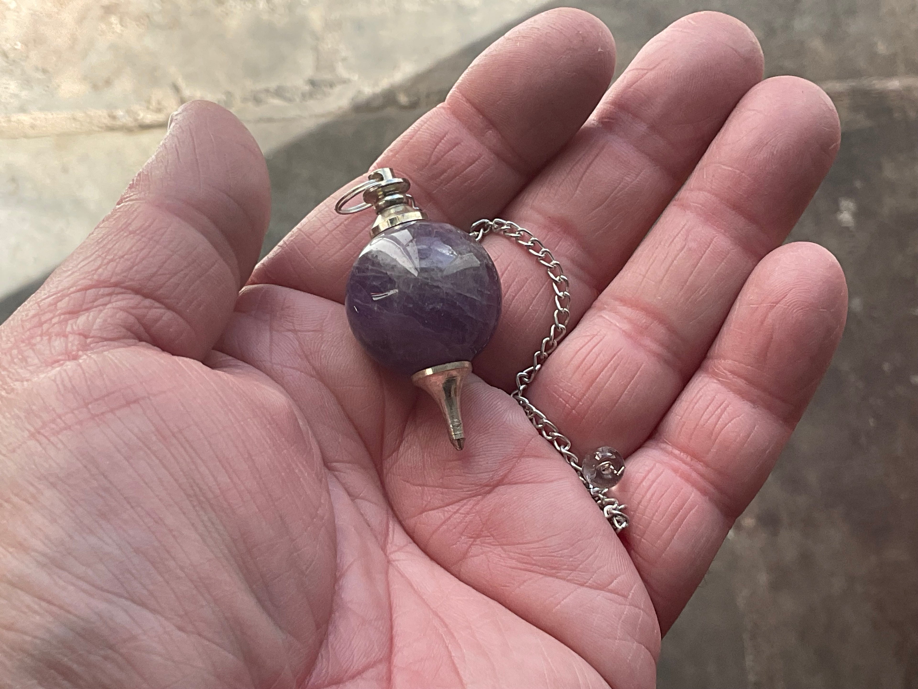 Round Amethyst Pendulum