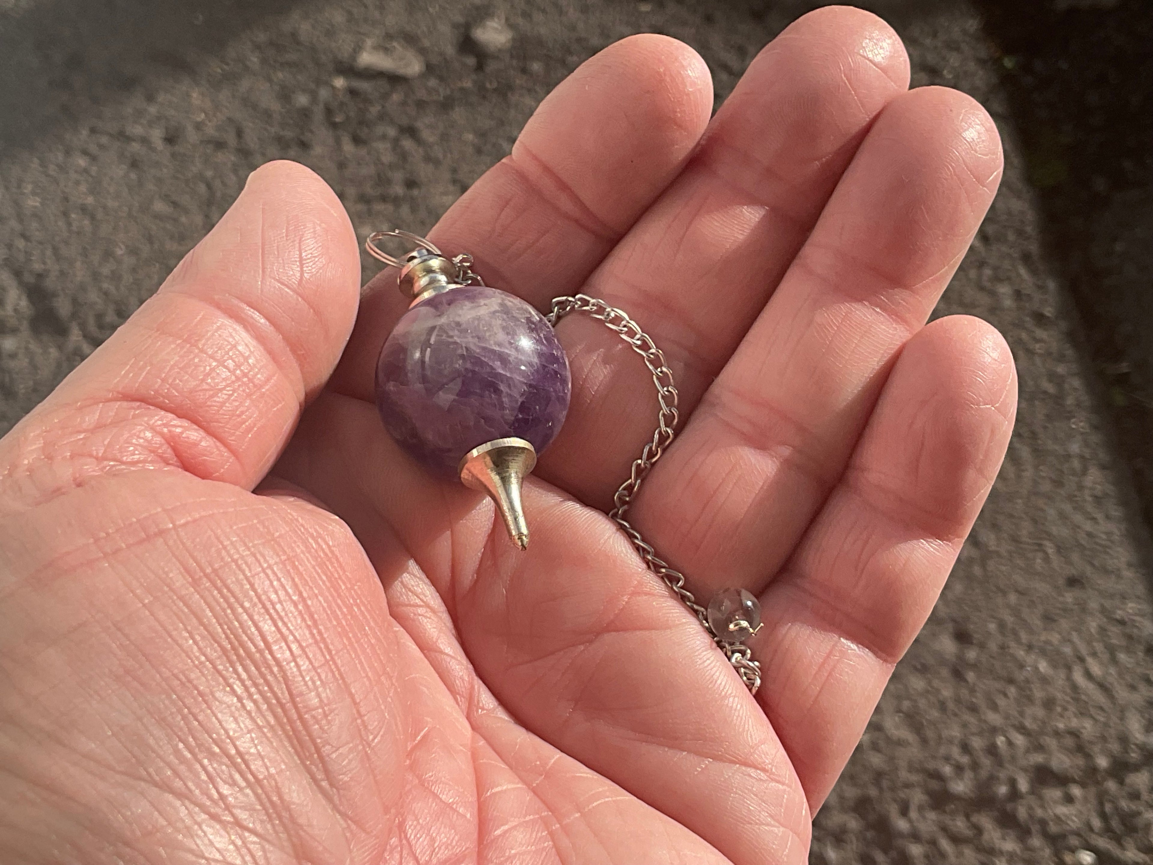 Round Amethyst Pendulum