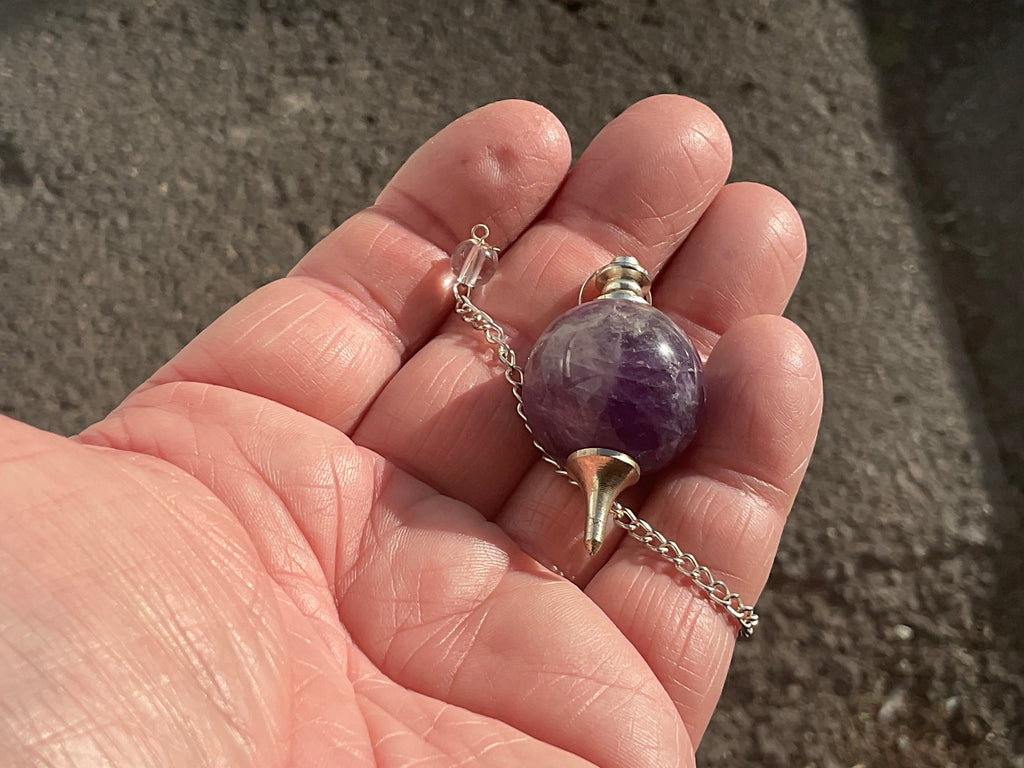 Round Amethyst Pendulum