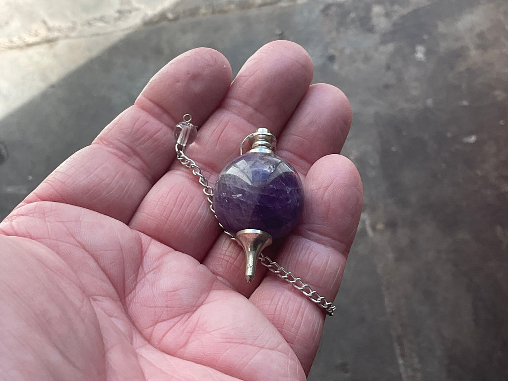 Round Amethyst Pendulum
