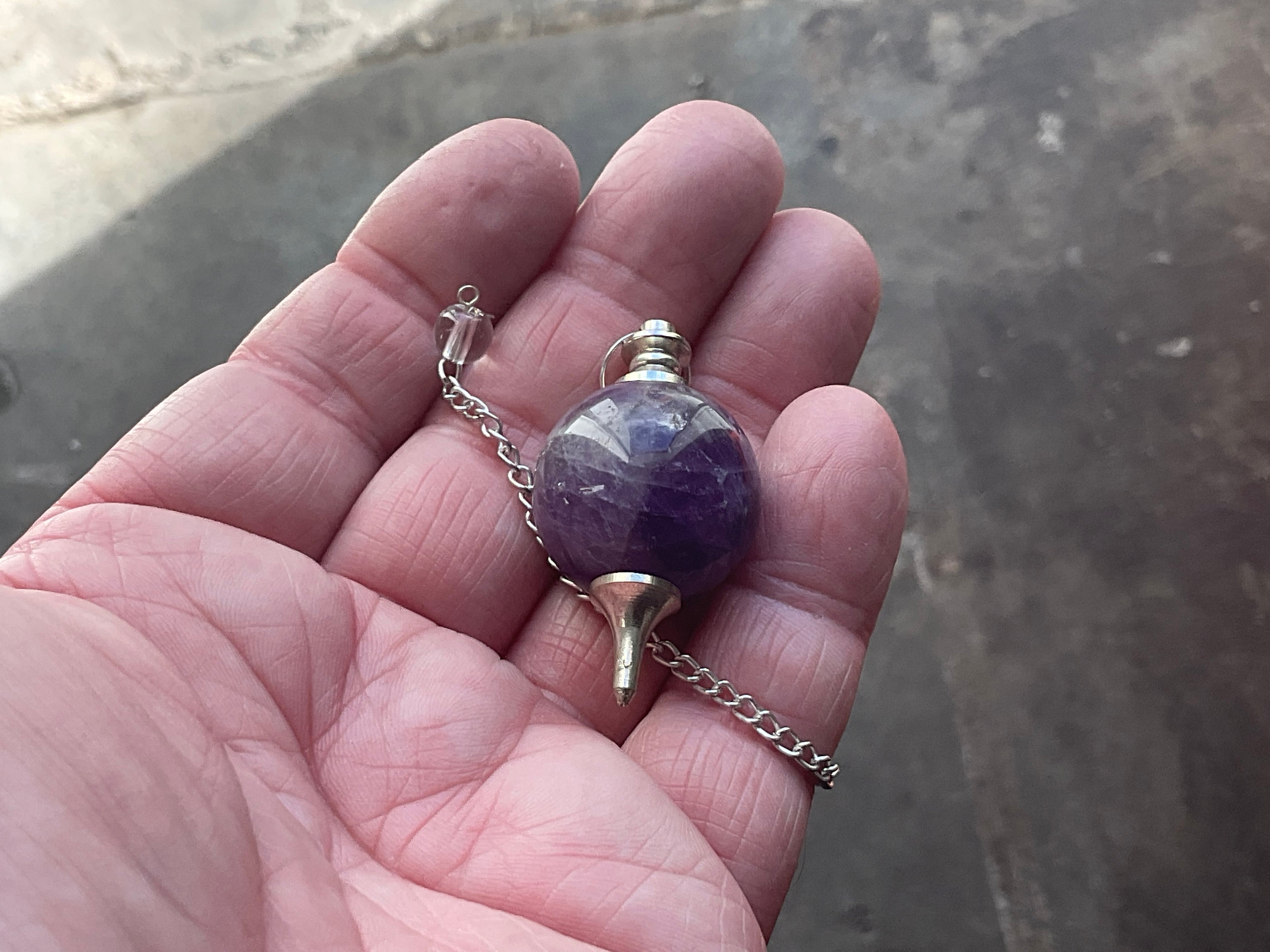 Round Amethyst Pendulum