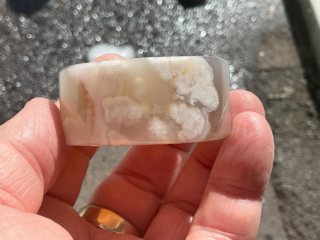 116g Flower Agate Polished Disc 1C