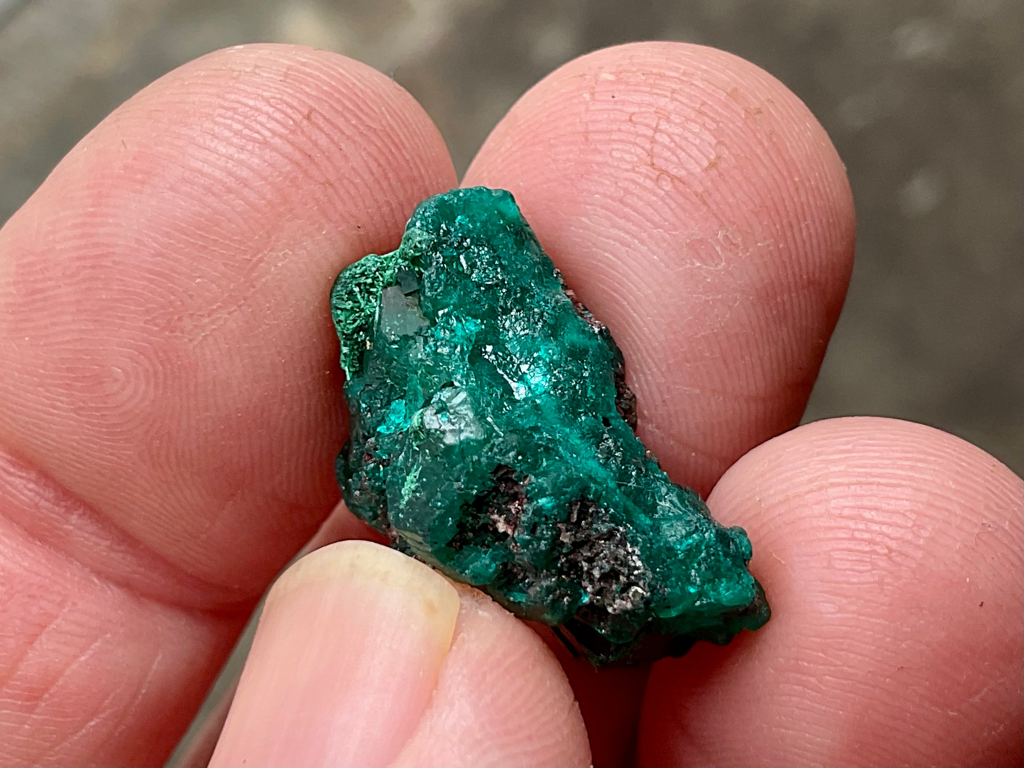 RESERVED FOR JULIA **5g Congolese Dioptase Natural Specimen 3B