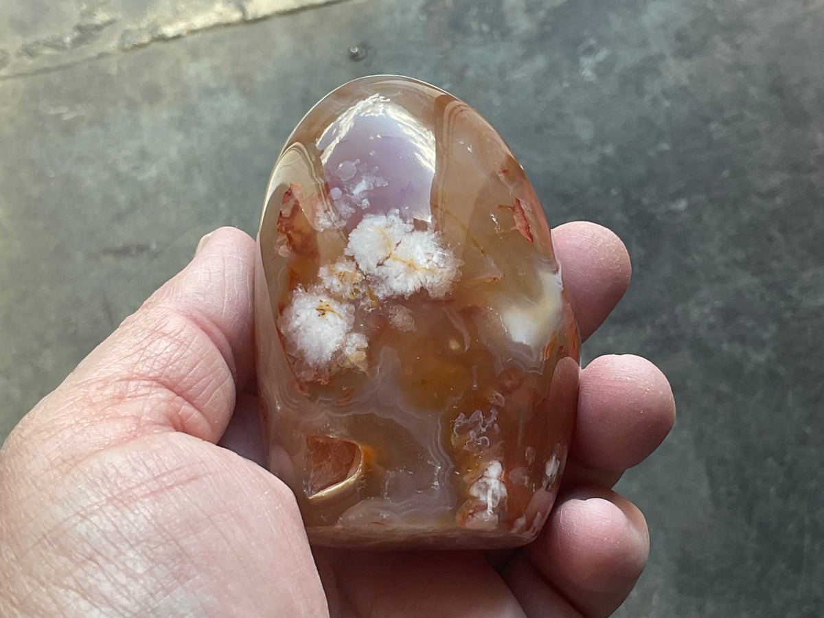257g Flower Agate Freeform 1A