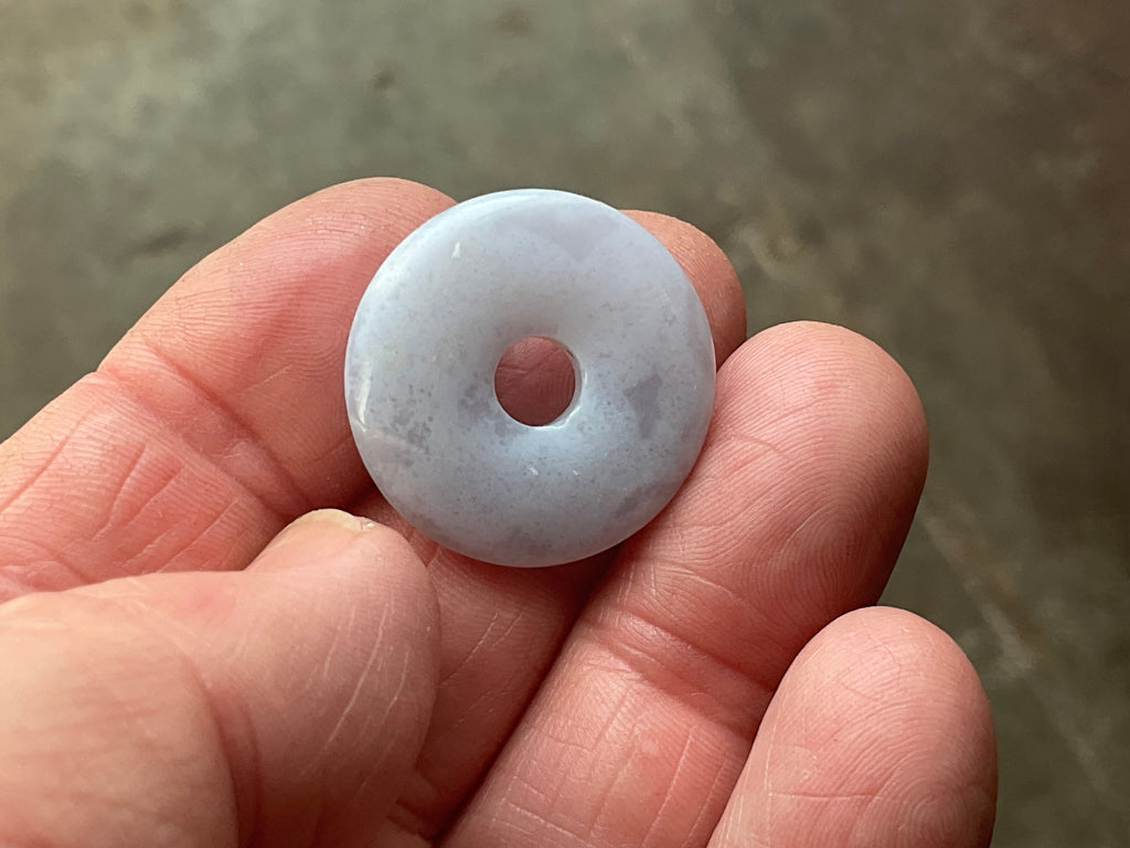 2.5cm Blue Chalcedony Donut 2A