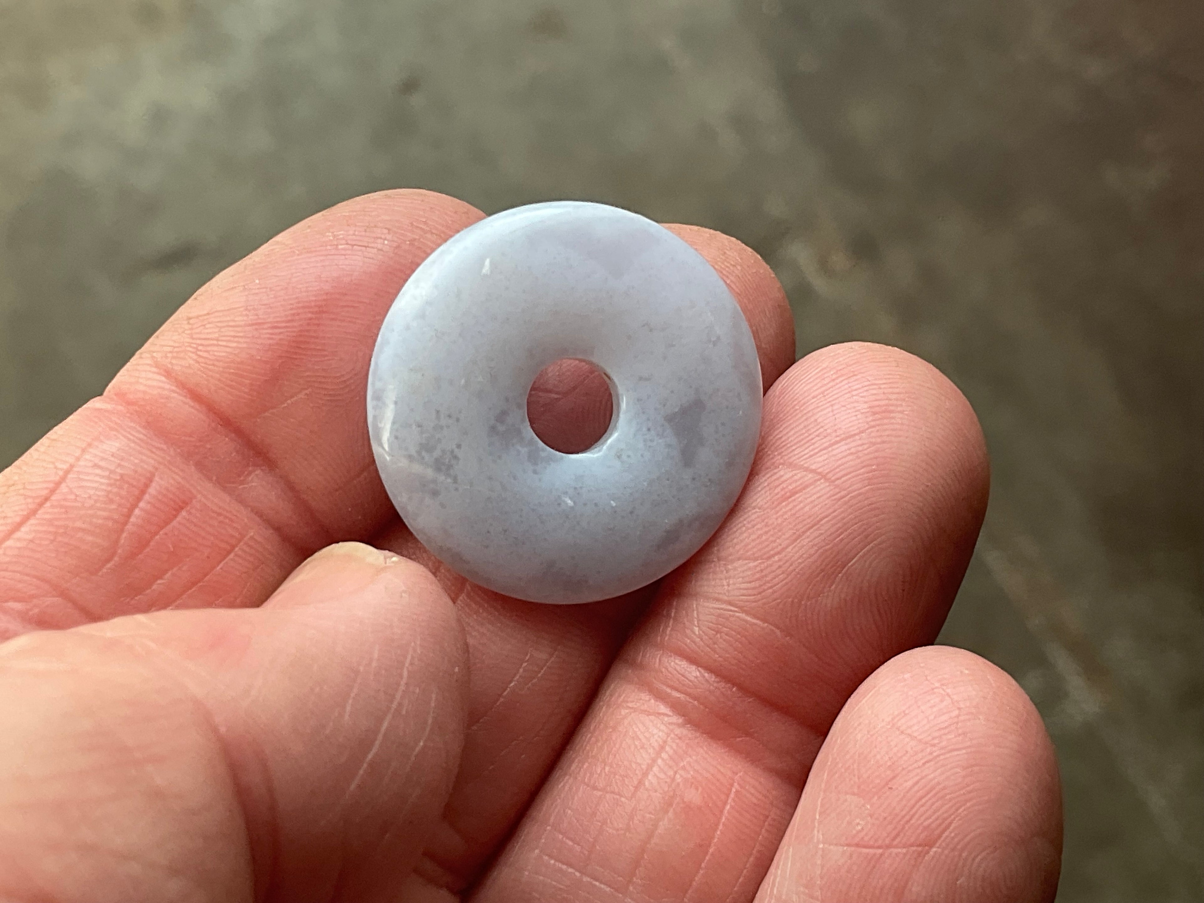2.5cm Blue Chalcedony Donut 2A
