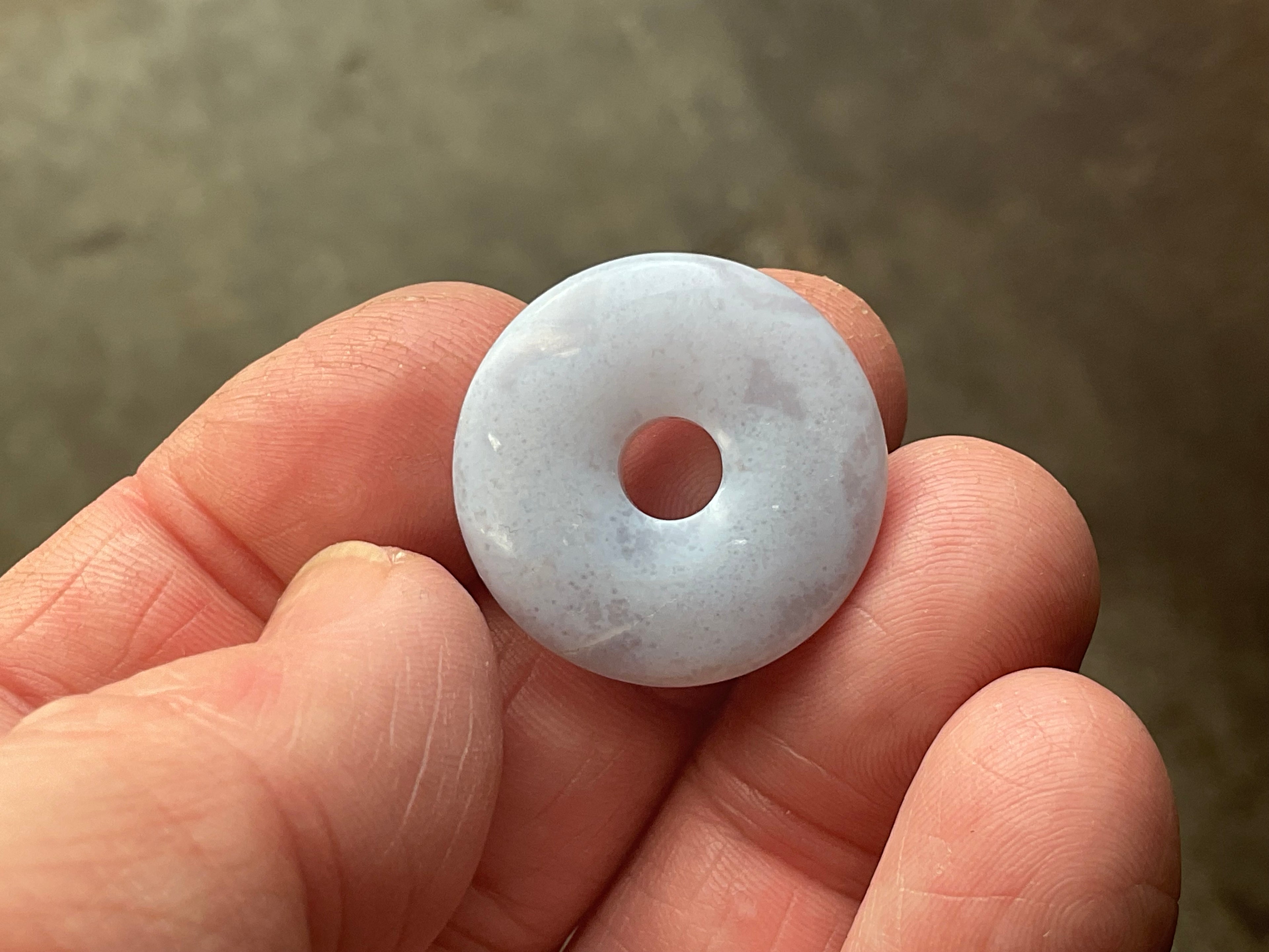 2.5cm Blue Chalcedony Donut 2A