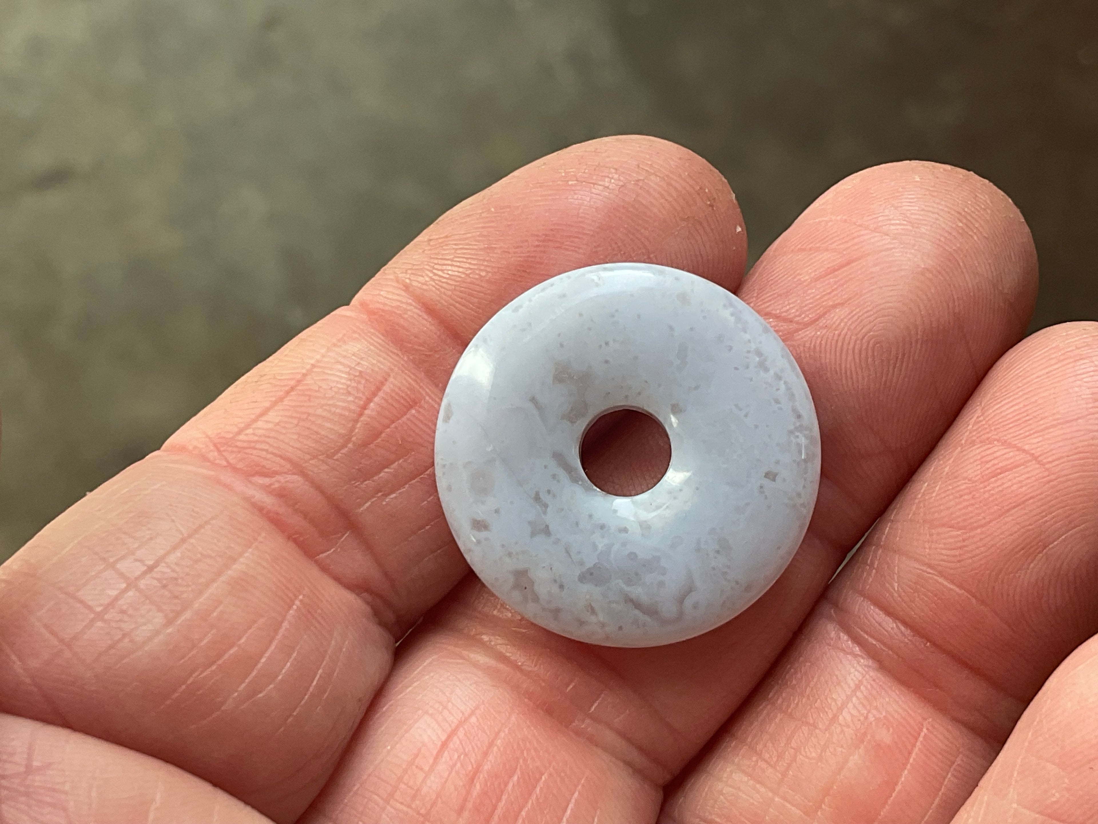 2.5cm Blue Chalcedony Donut 2A