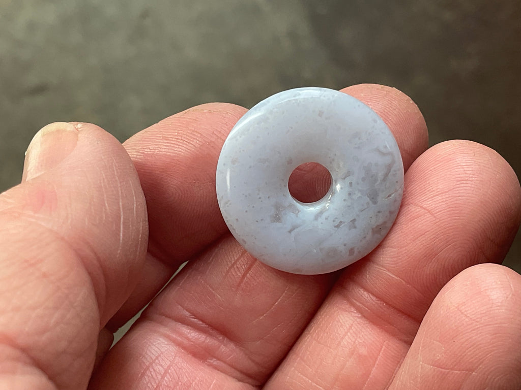 2.5cm Blue Chalcedony Donut 2A