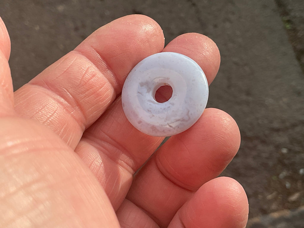 2.5cm Blue Chalcedony Donut 2A