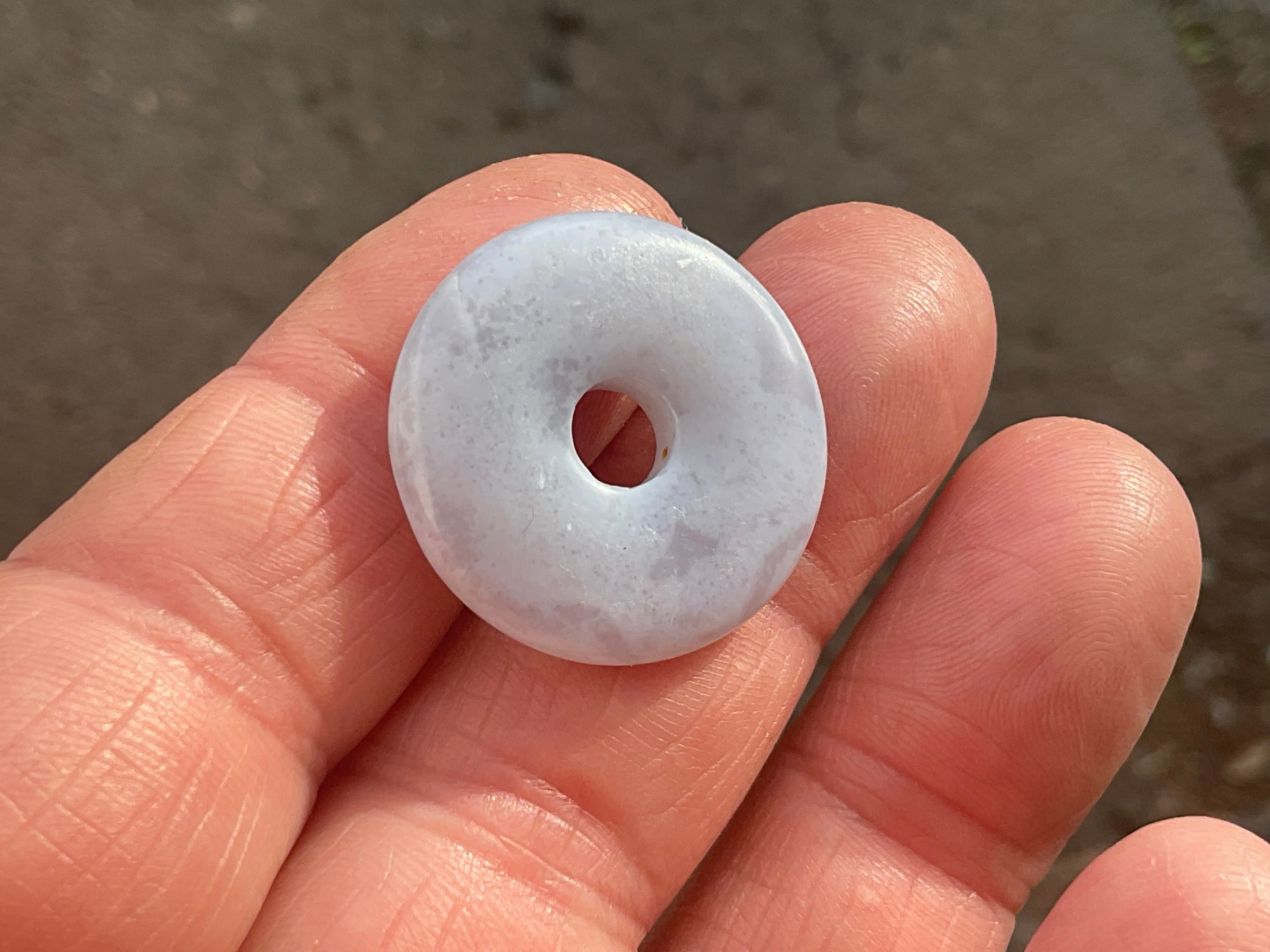 2.5cm Blue Chalcedony Donut 2A