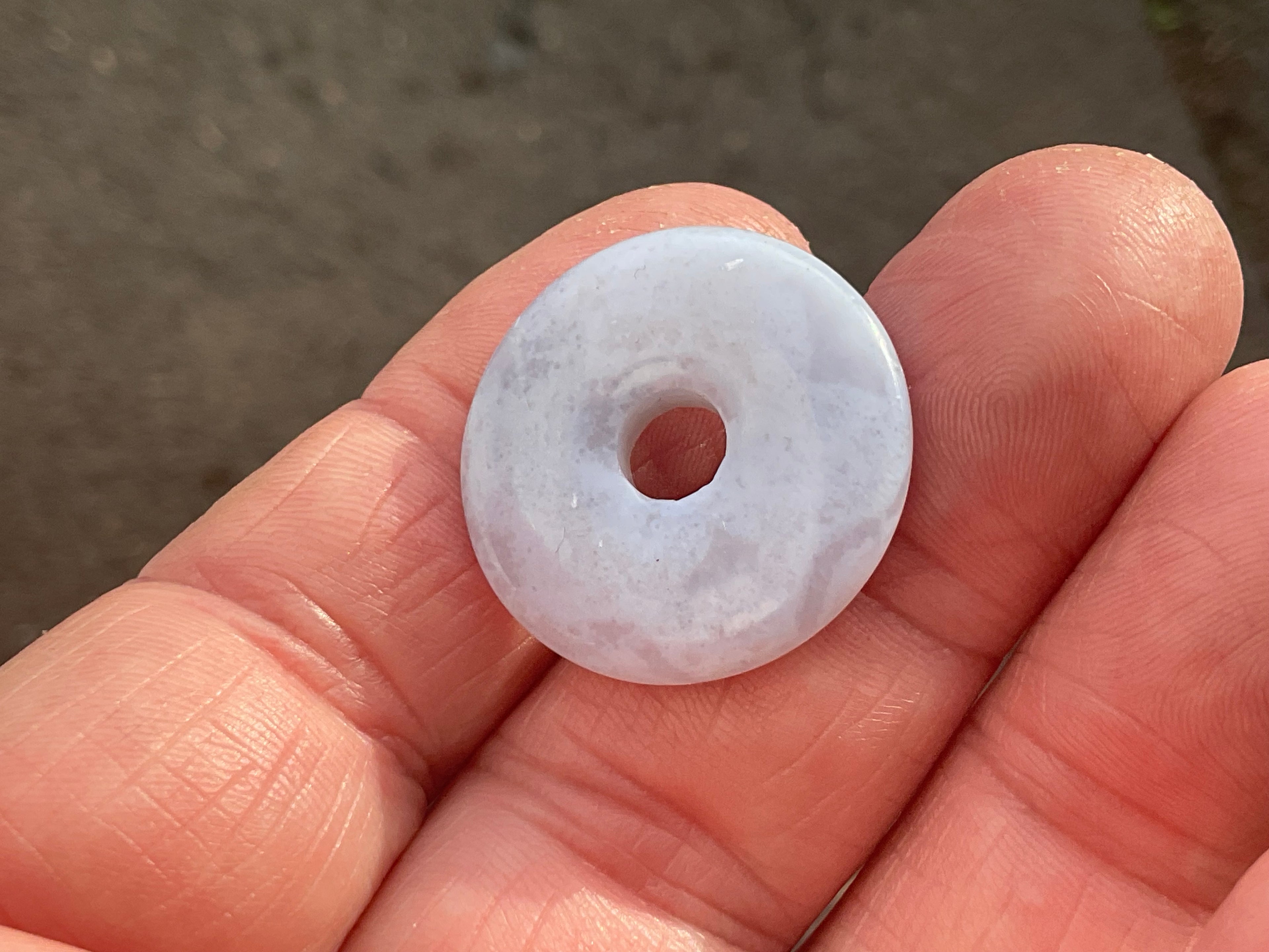 2.5cm Blue Chalcedony Donut 2A
