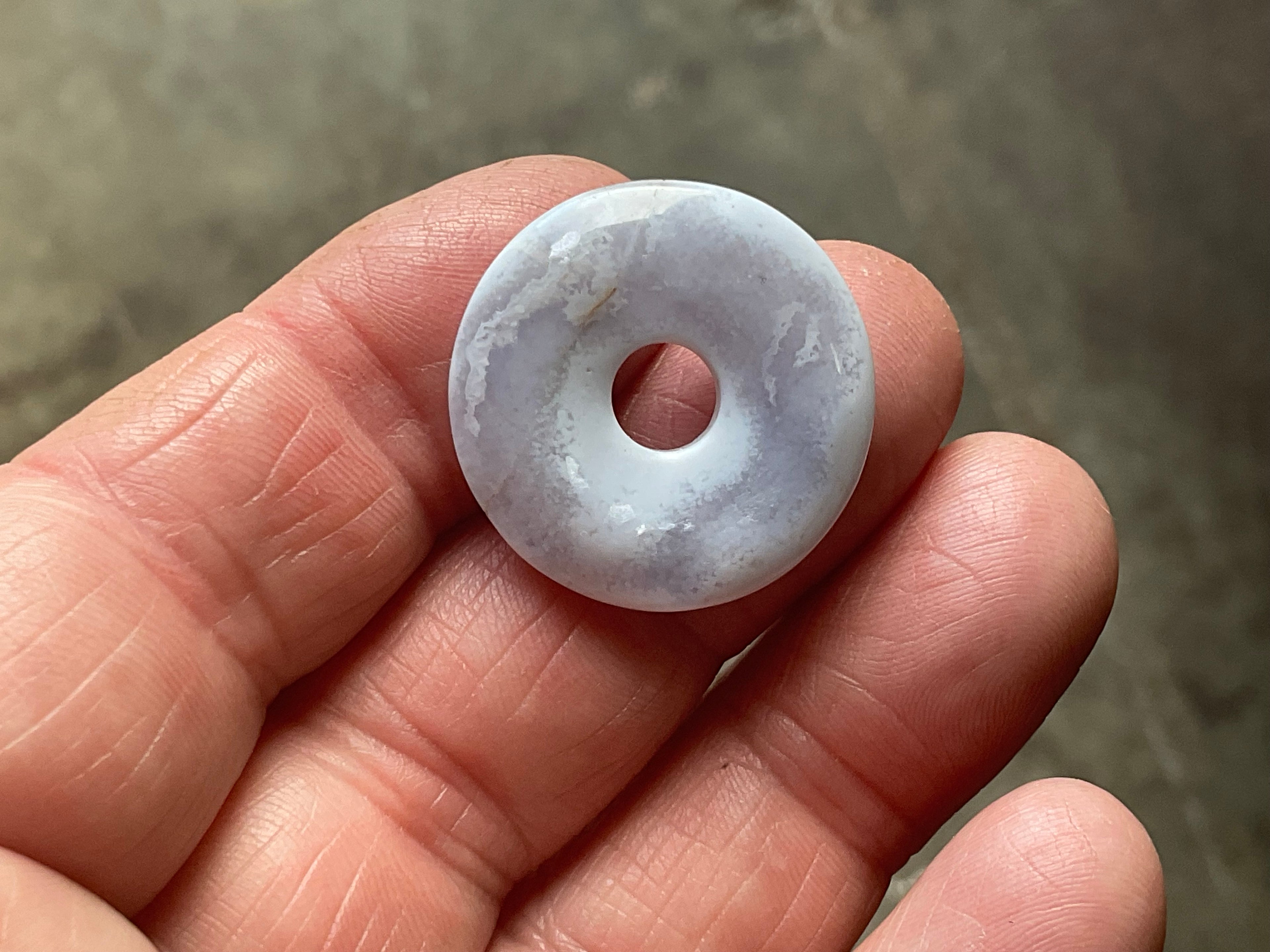 2.5cm Blue Chalcedony Donut 4B