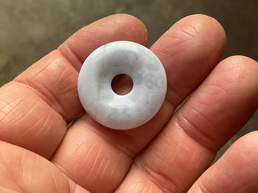 2.5cm Blue Chalcedony Donut 4A