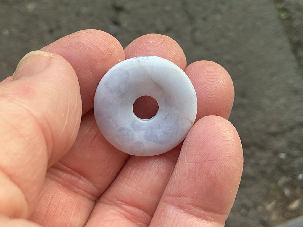 2.5cm Blue Chalcedony Donut 4A