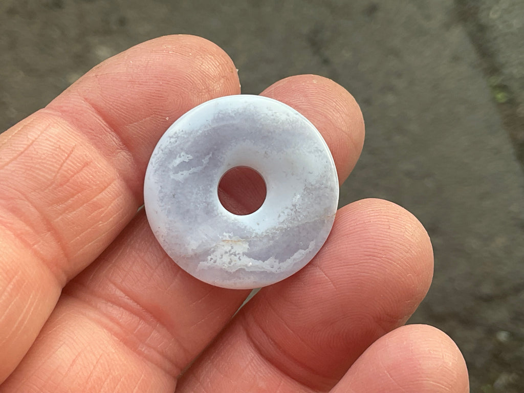 2.5cm Blue Chalcedony Donut 4A
