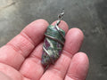 12g Ruby in Fuschite Wire Wrapped Pendant 1A