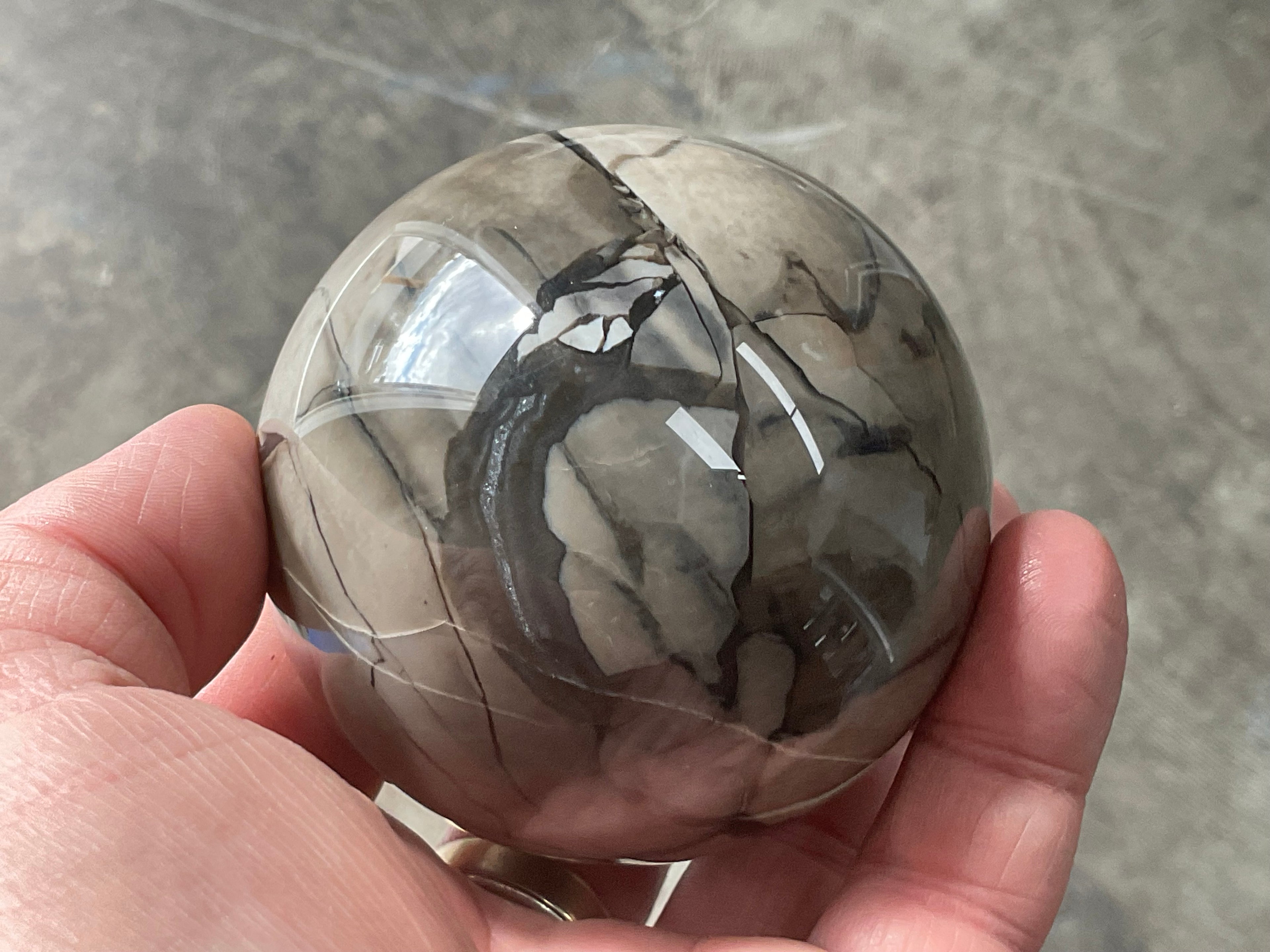 420g Volcano Agate Sphere 2A