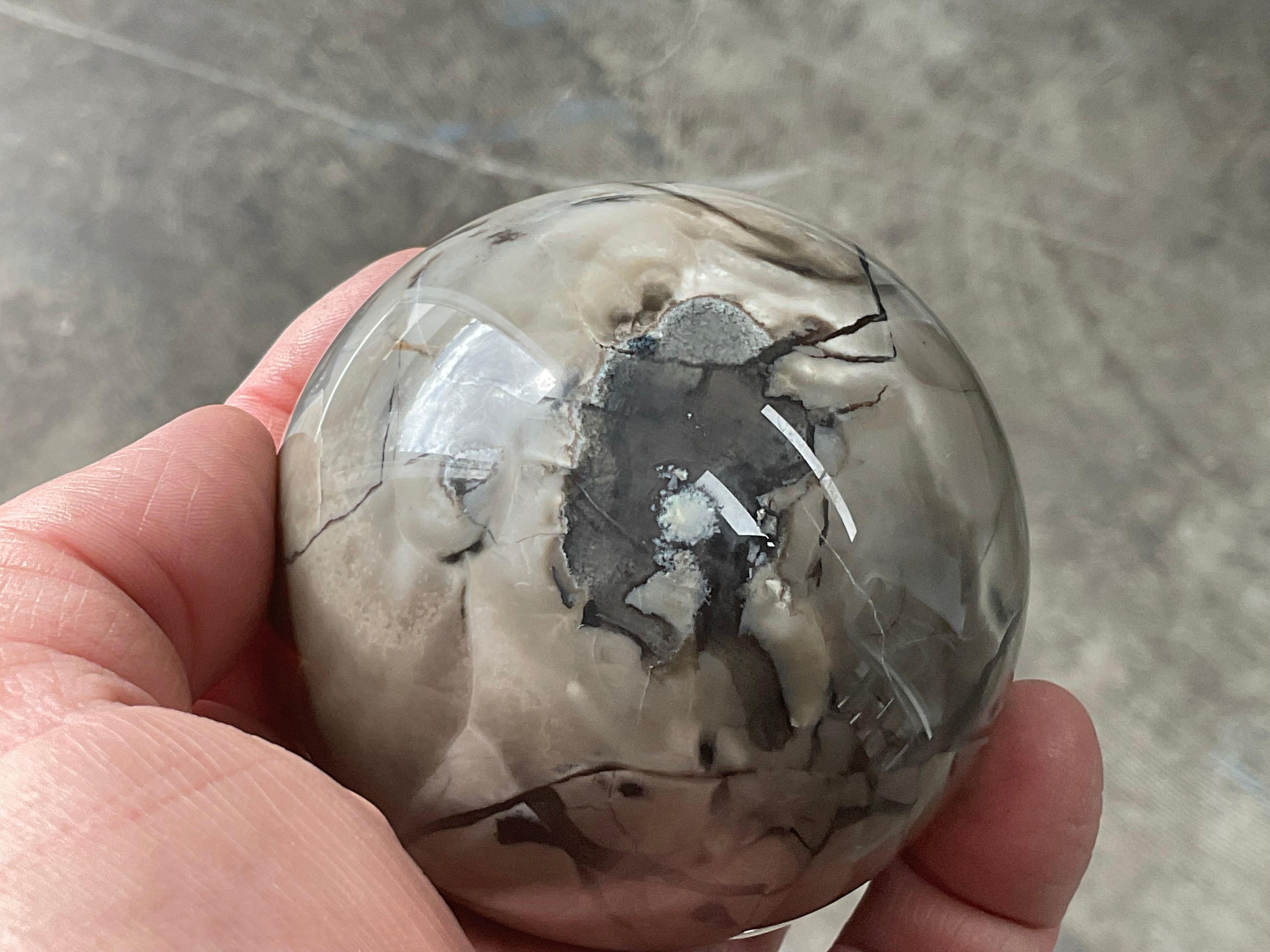 420g Volcano Agate Sphere 2A