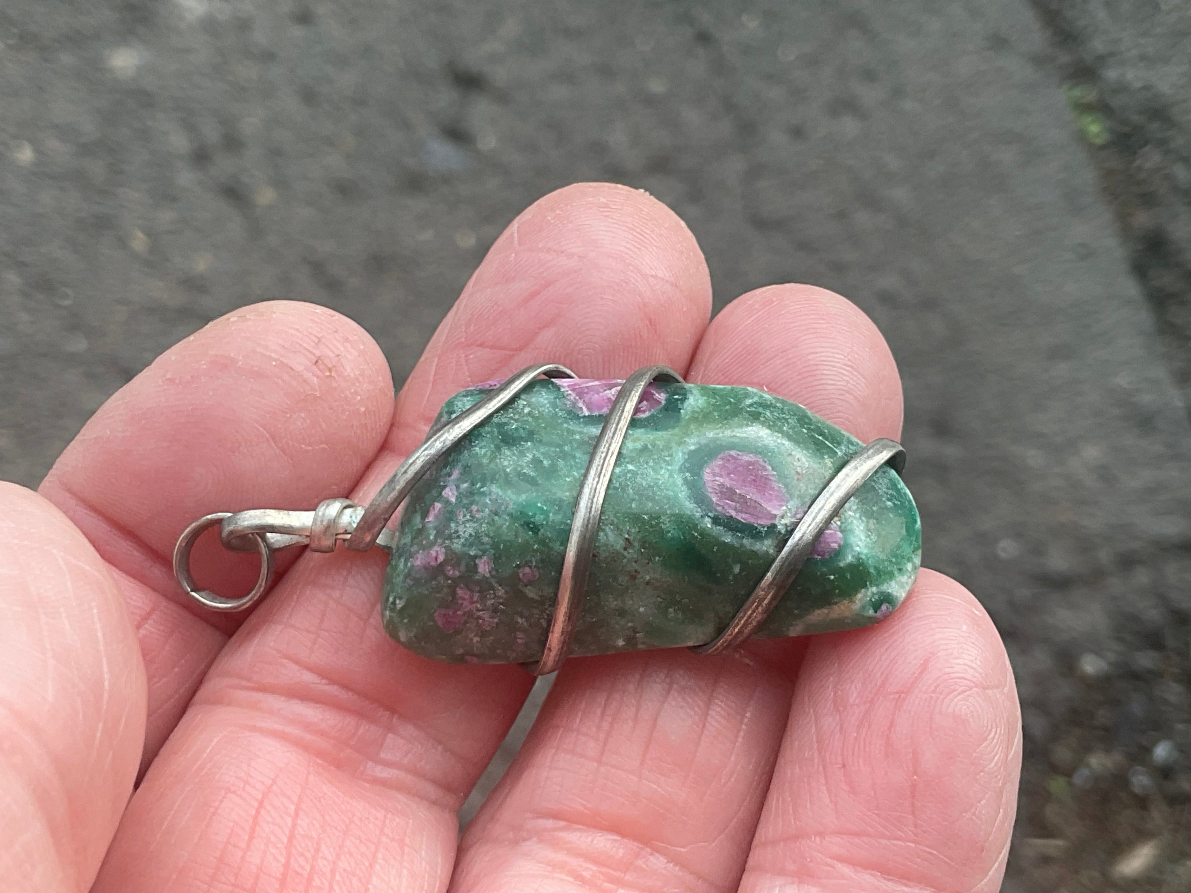 12g Ruby in Fuschite Wire Wrapped Pendant 3A