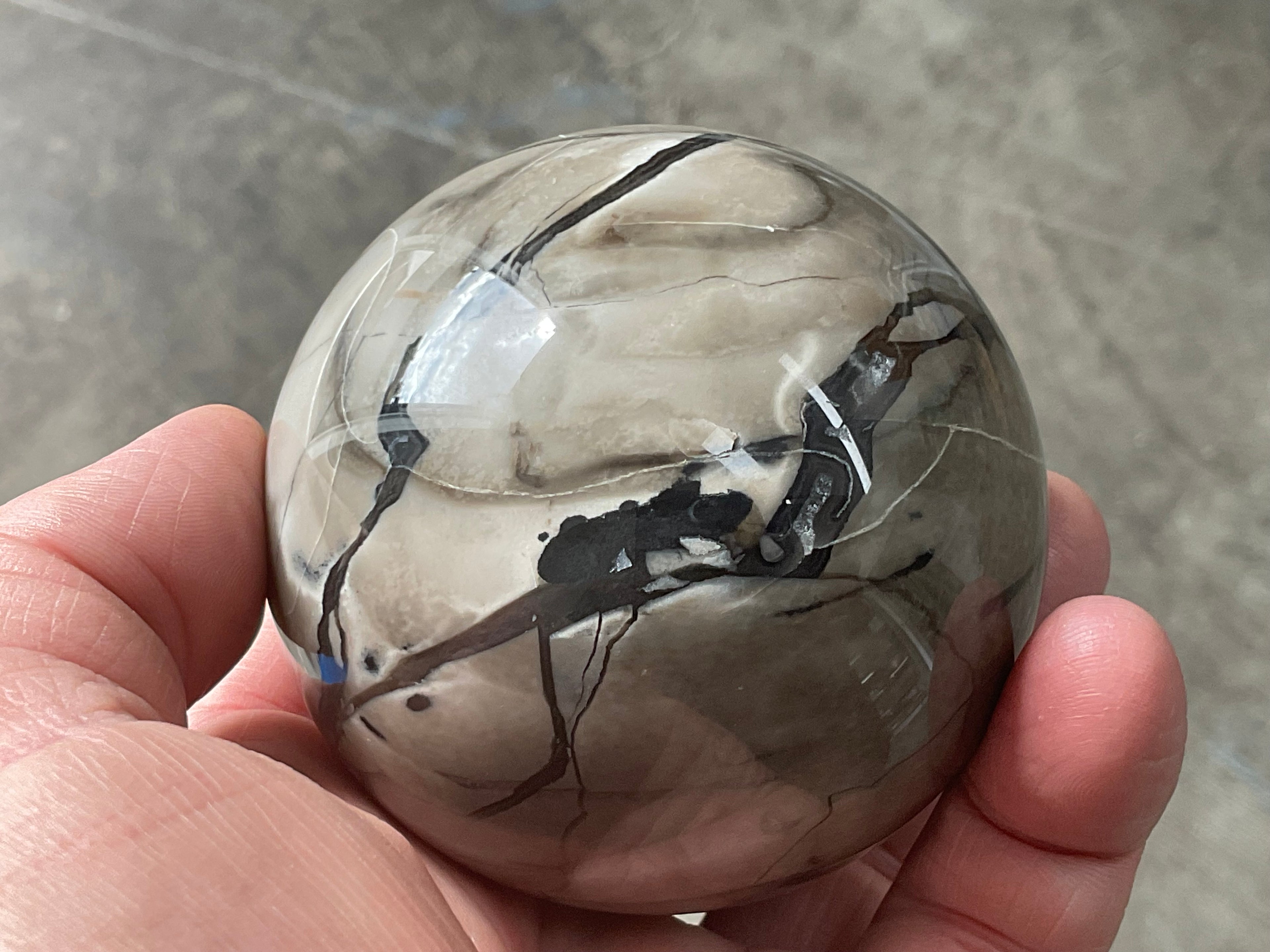 420g Volcano Agate Sphere 2A