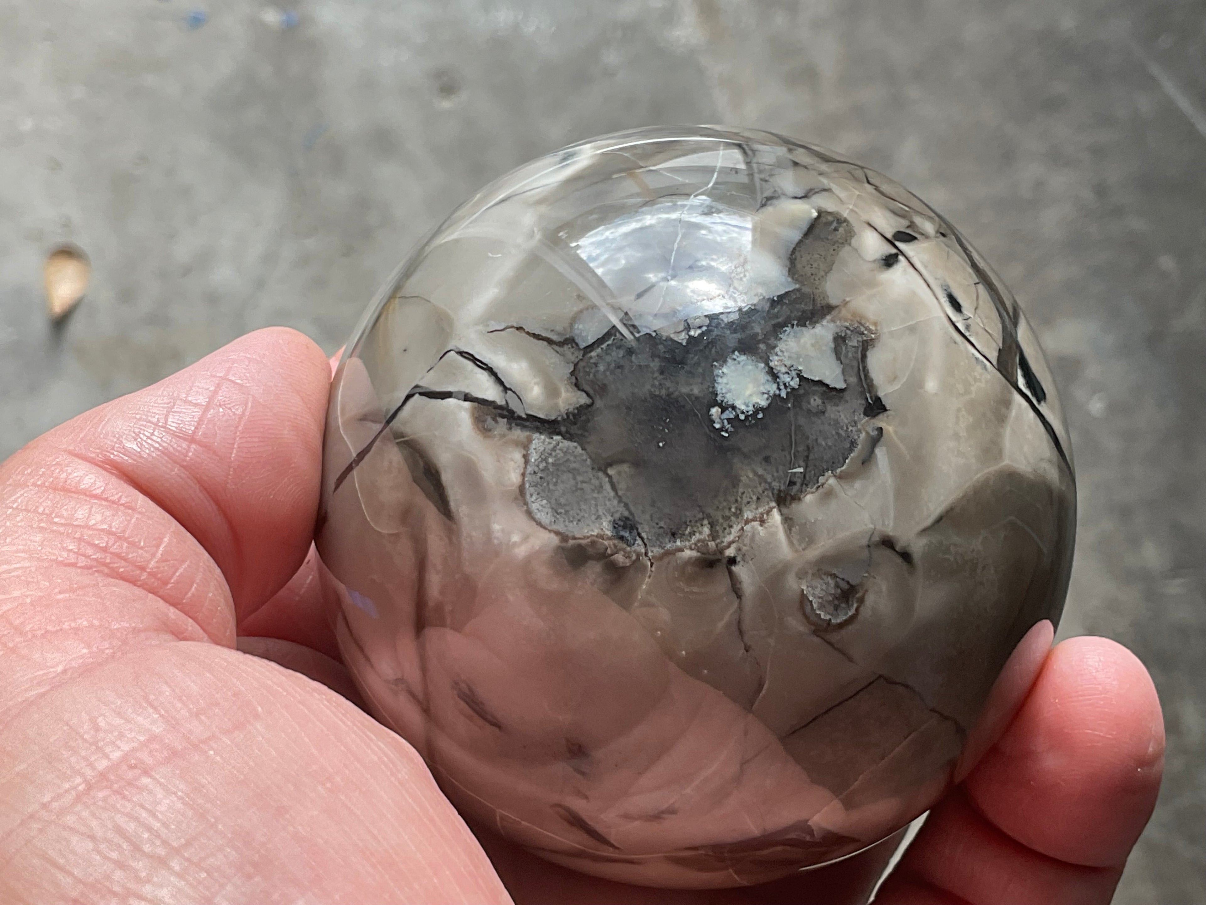 420g Volcano Agate Sphere 2A