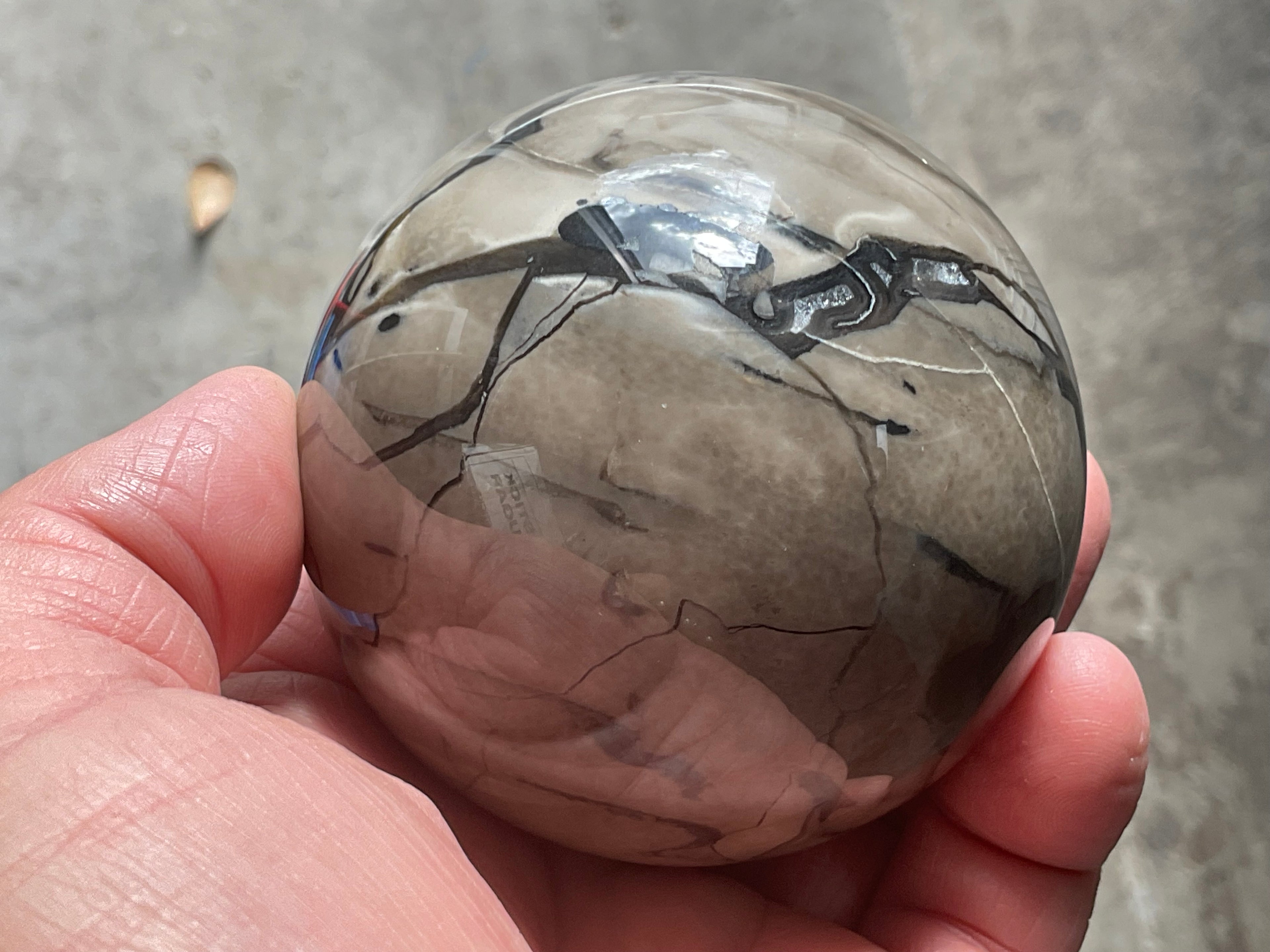 420g Volcano Agate Sphere 2A