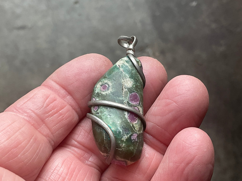 16g Ruby in Fuschite Wire Wrapped Pendant 3B