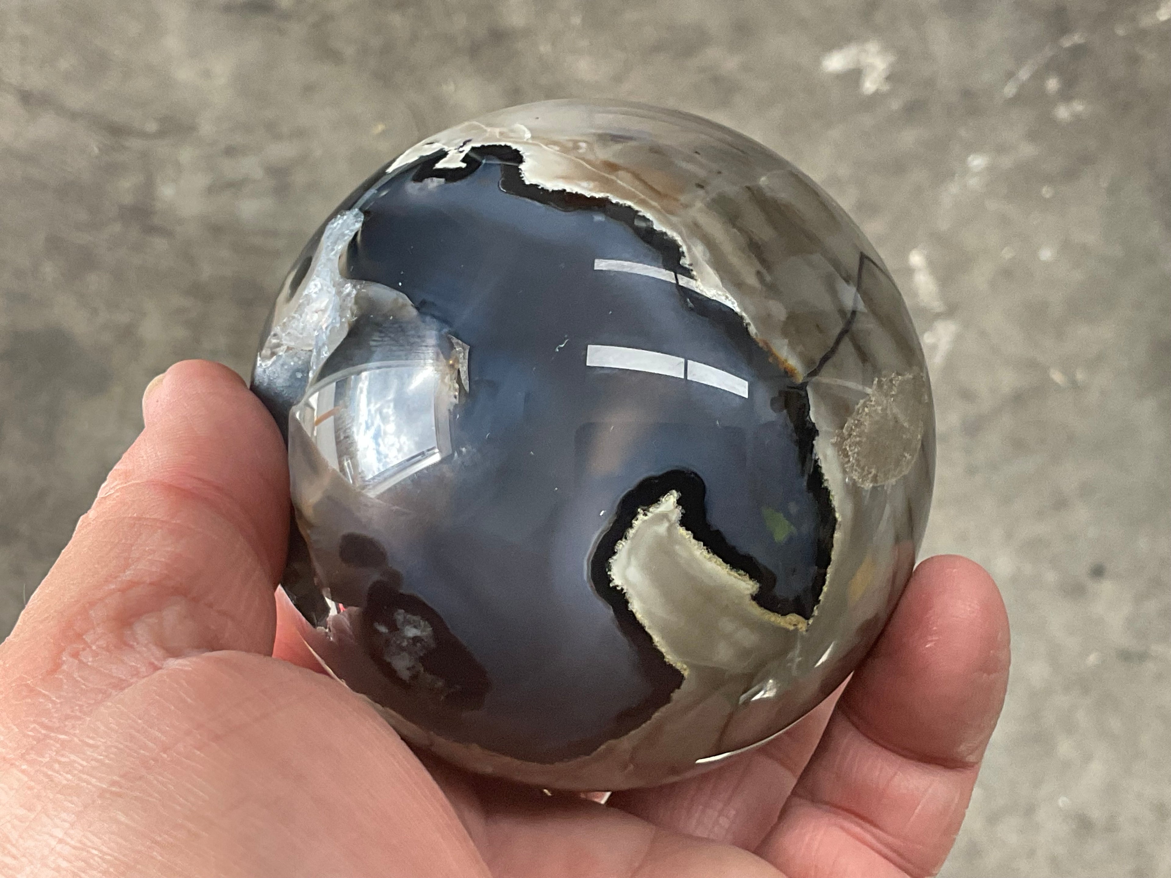 612g Volcano Agate Sphere 2B