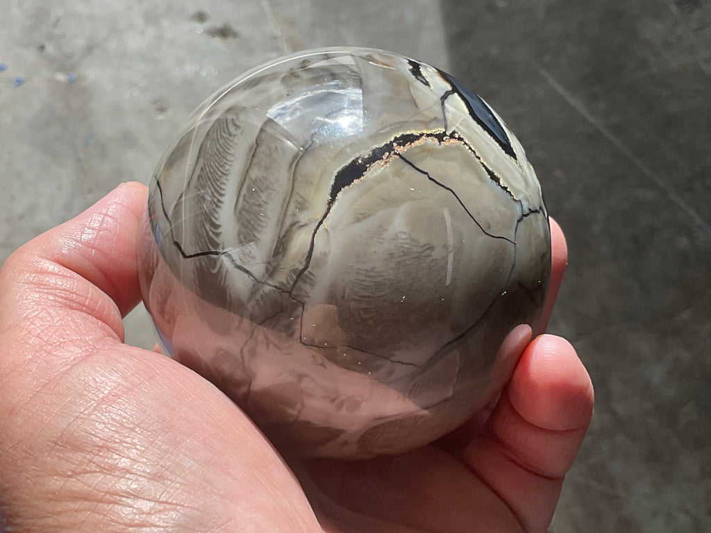 612g Volcano Agate Sphere 2B