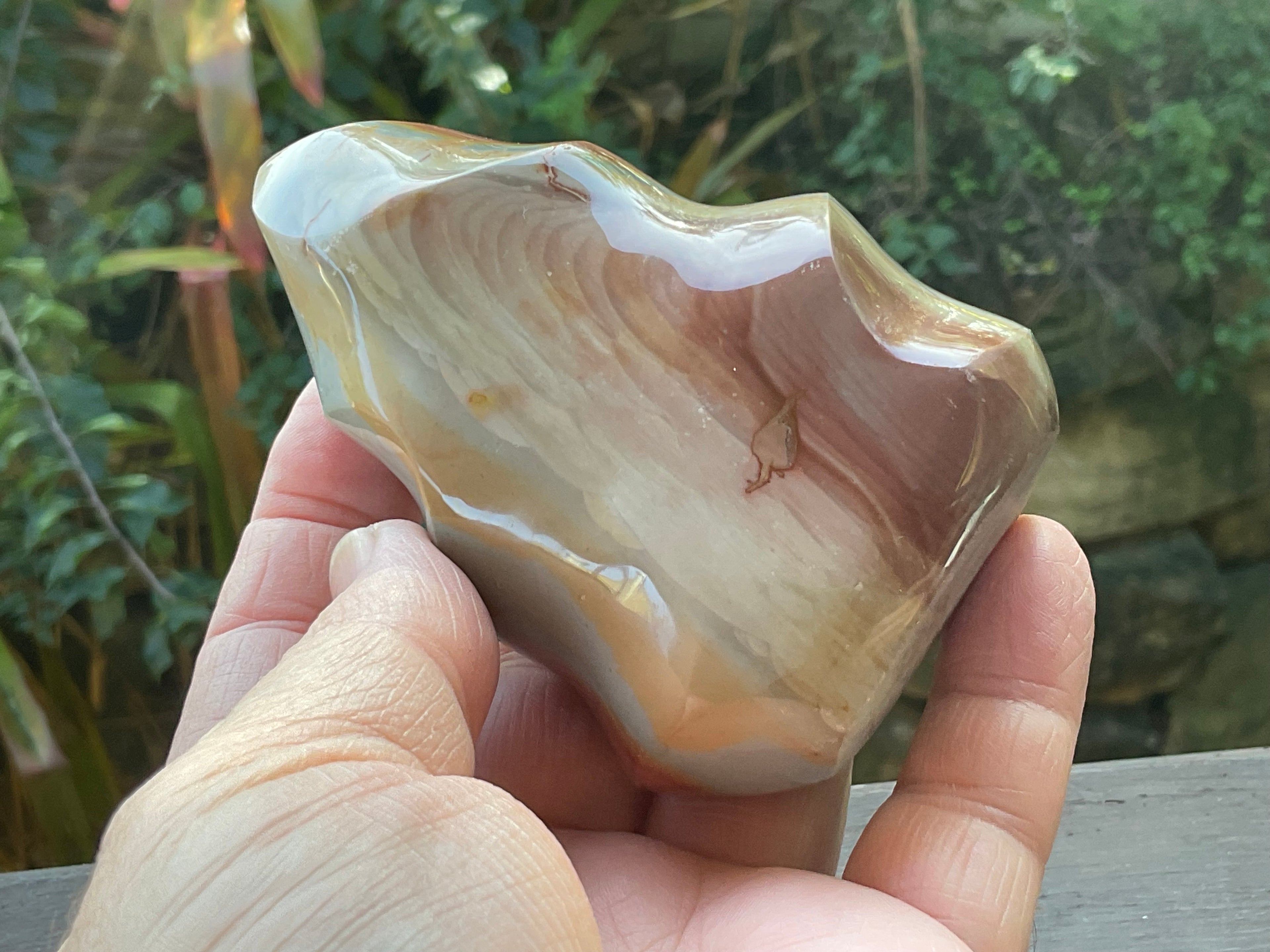 317g Polychrome Jasper Flame Carving A