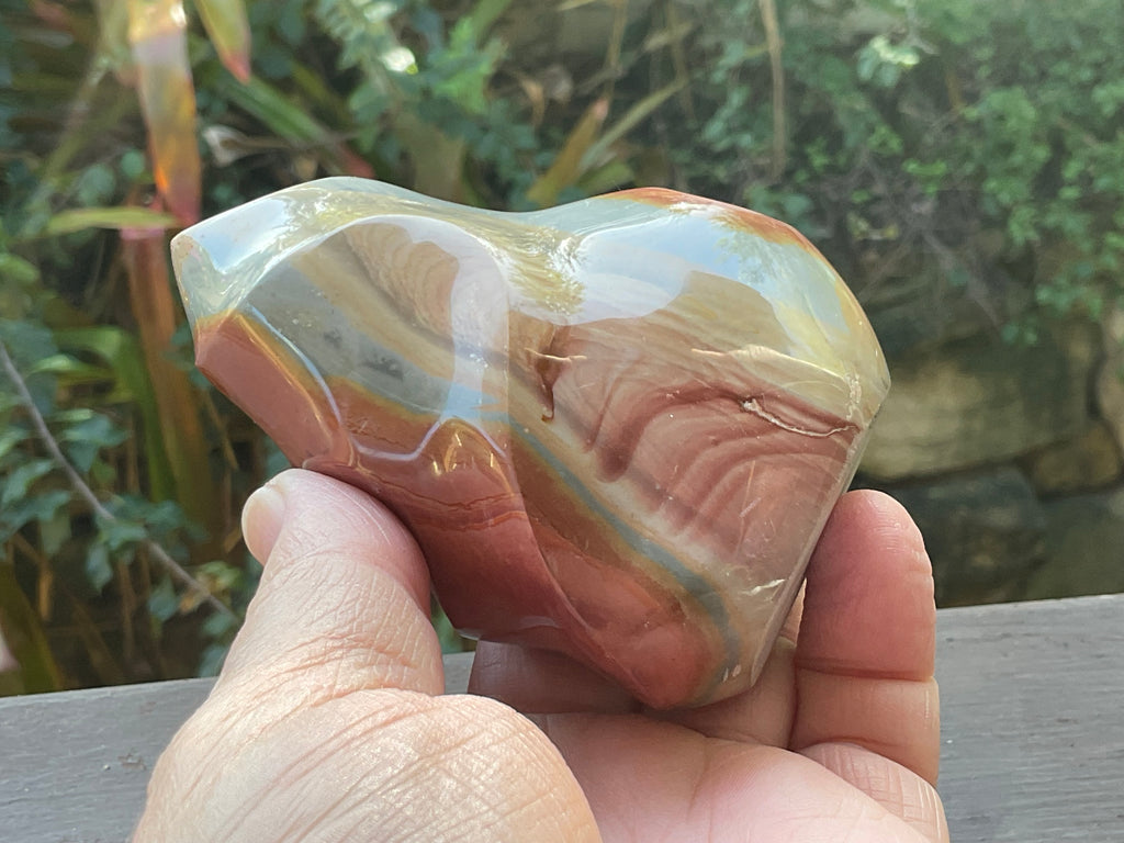 317g Polychrome Jasper Flame Carving A