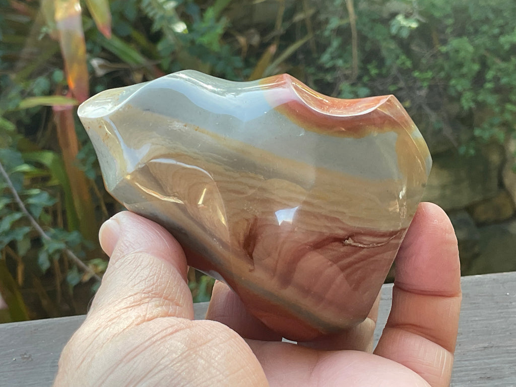 317g Polychrome Jasper Flame Carving A