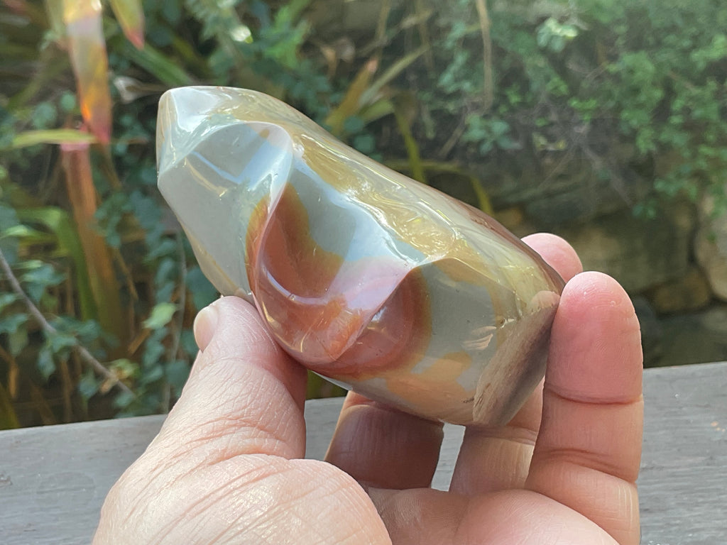 317g Polychrome Jasper Flame Carving A