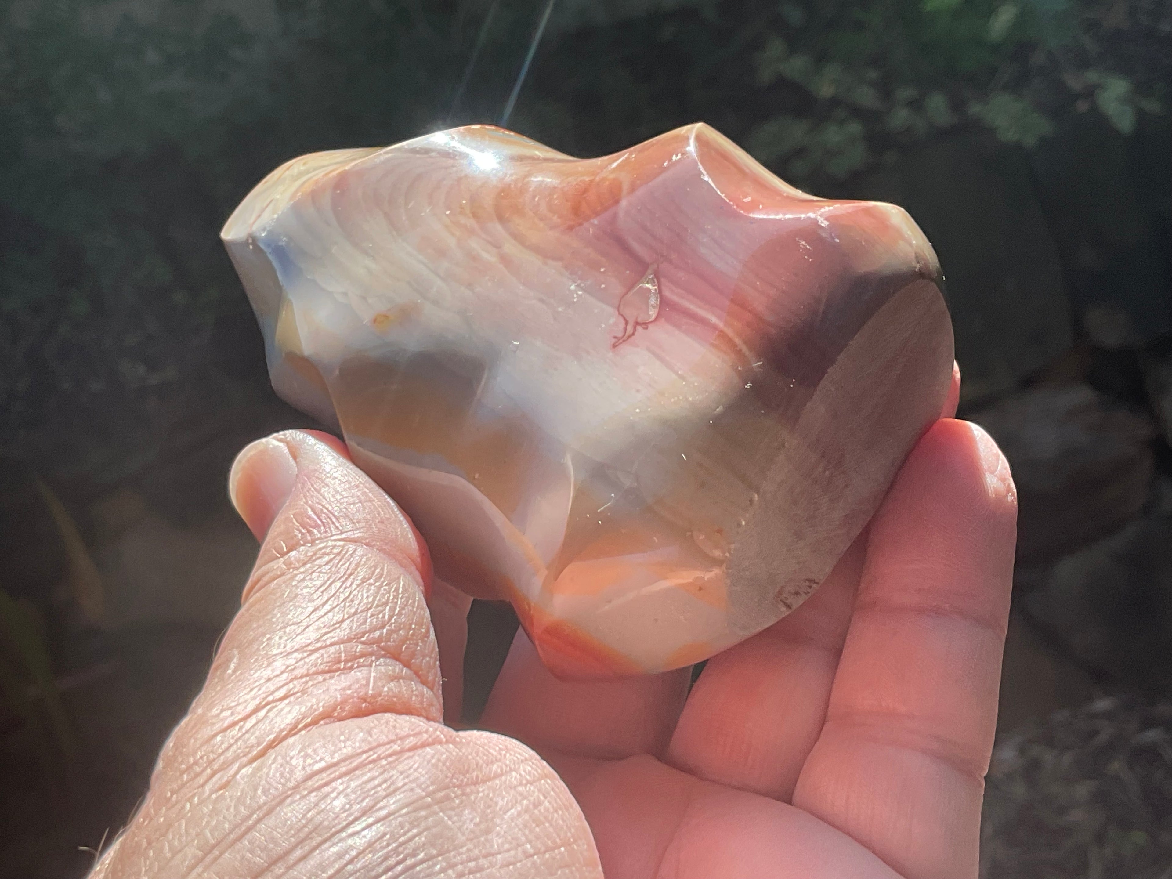 317g Polychrome Jasper Flame Carving A