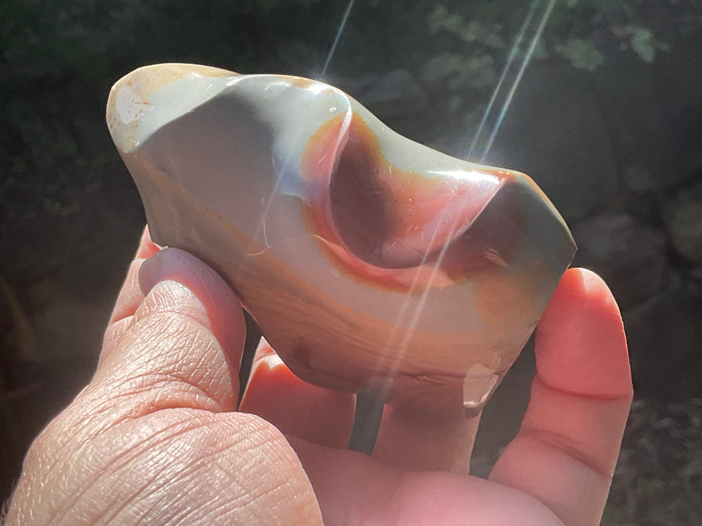 317g Polychrome Jasper Flame Carving A
