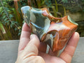 413g Polychrome Jasper Flame Carving B