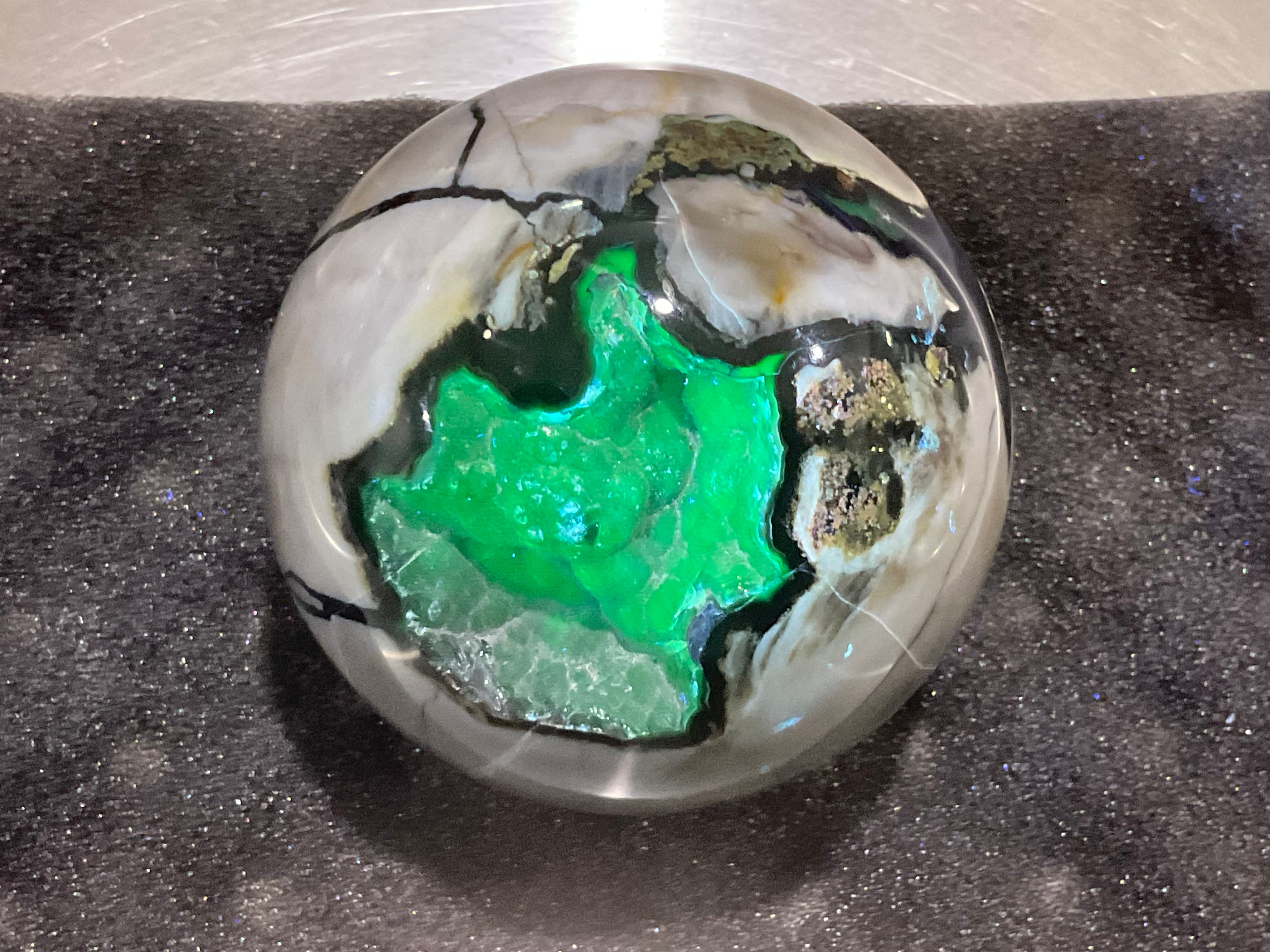 654g Volcano Agate Sphere 2C