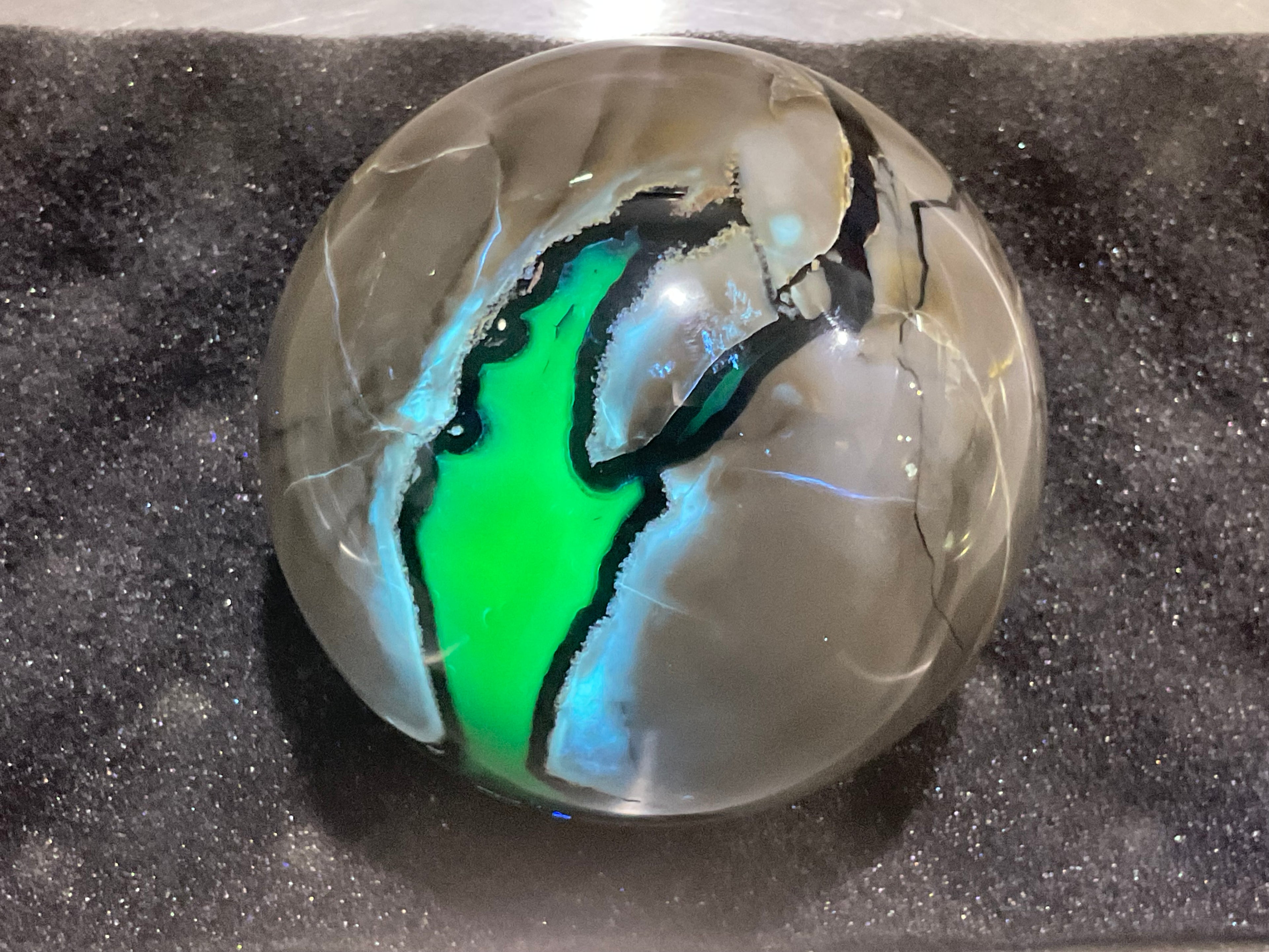 654g Volcano Agate Sphere 2C