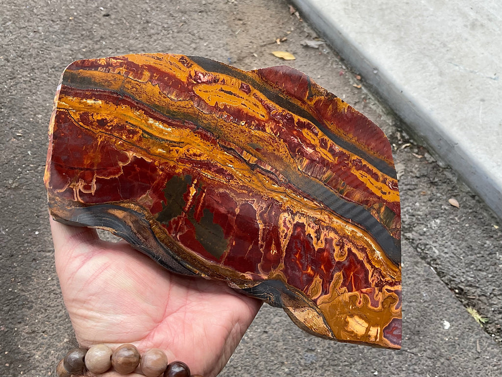 1.4kg Large Jeerinah Jasper Polished Slab