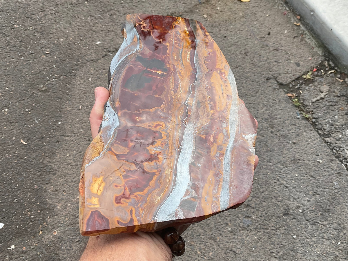 1.4kg Large Jeerinah Jasper Polished Slab